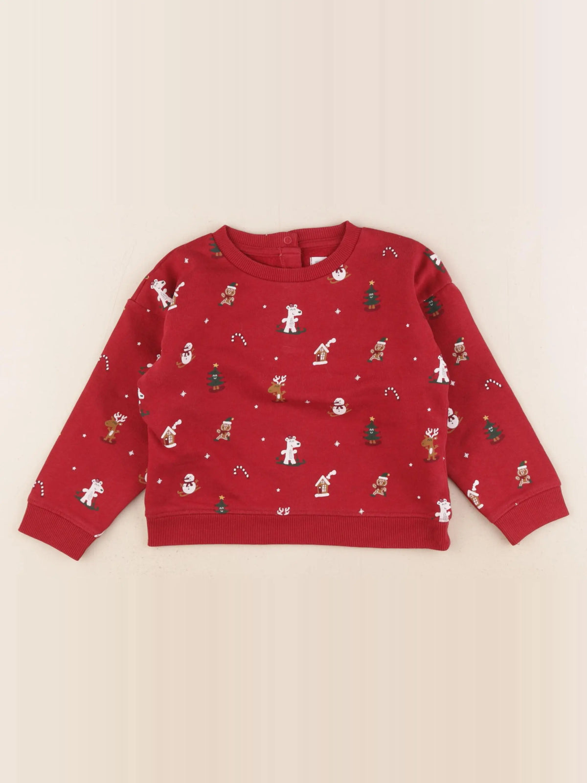 Vertbaudet - sweat rouge - 36 mois