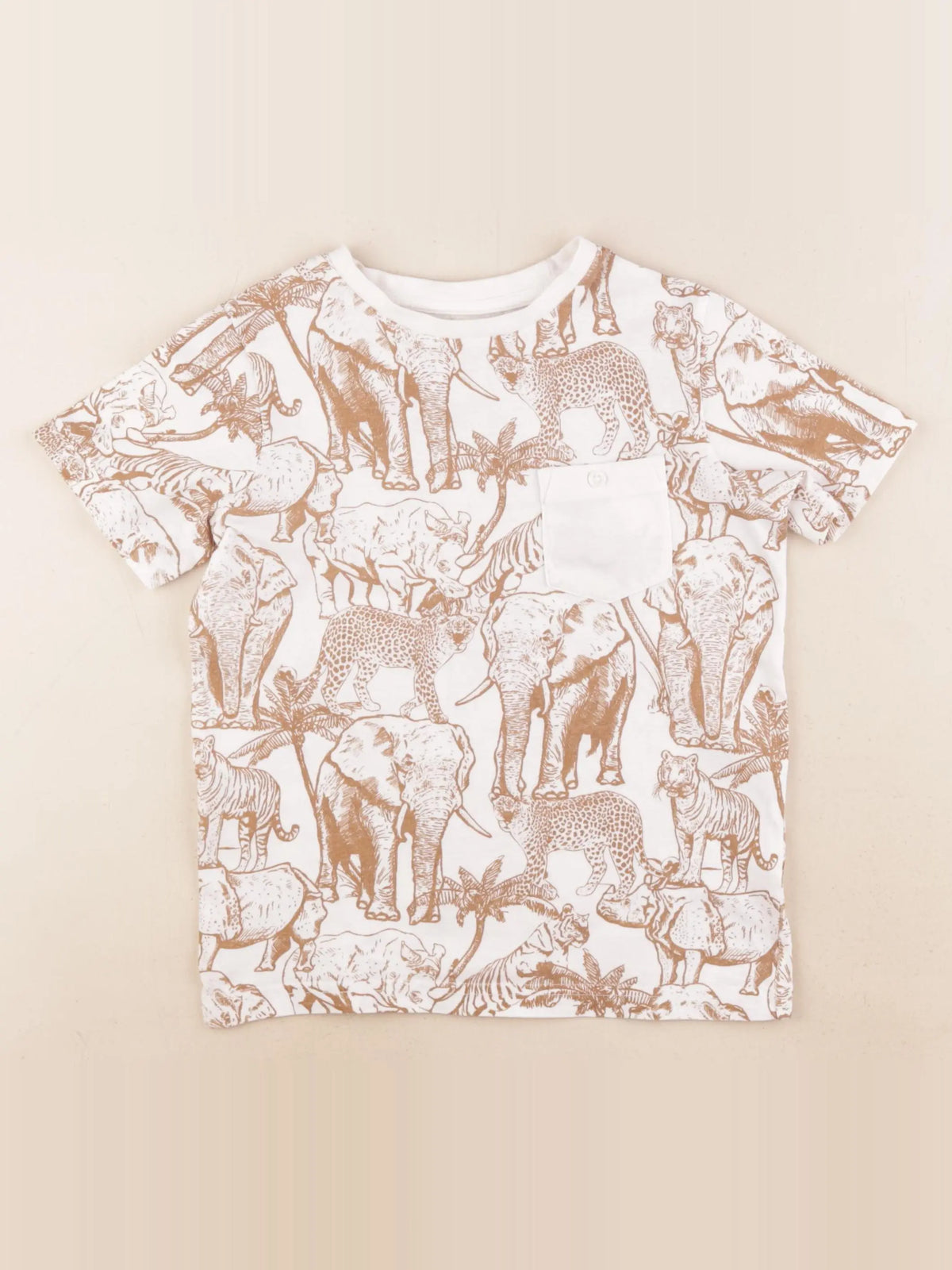 Vertbaudet - tee-shirt marron - 6 ans