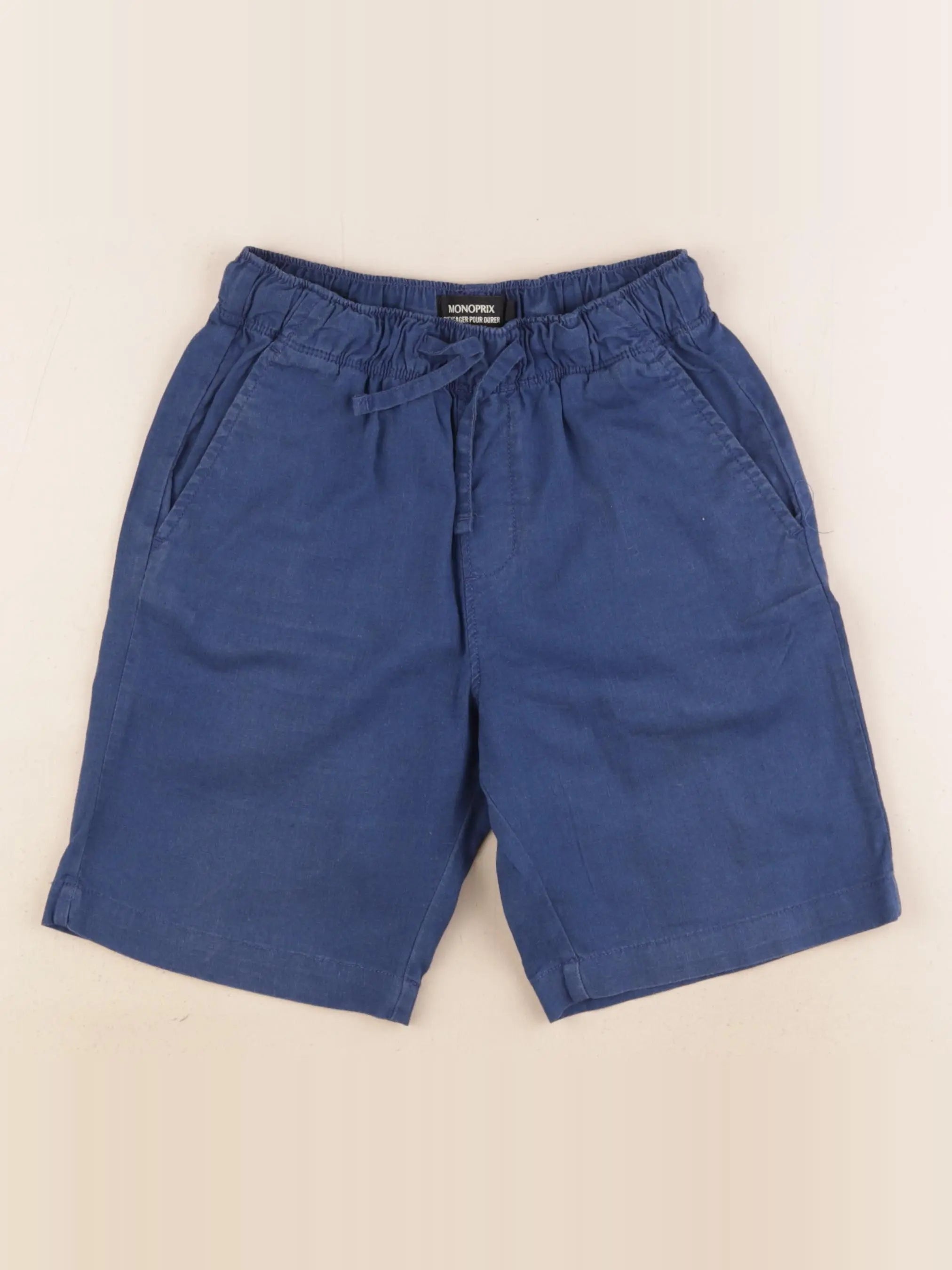 Monoprix - short bleu - 8 ans