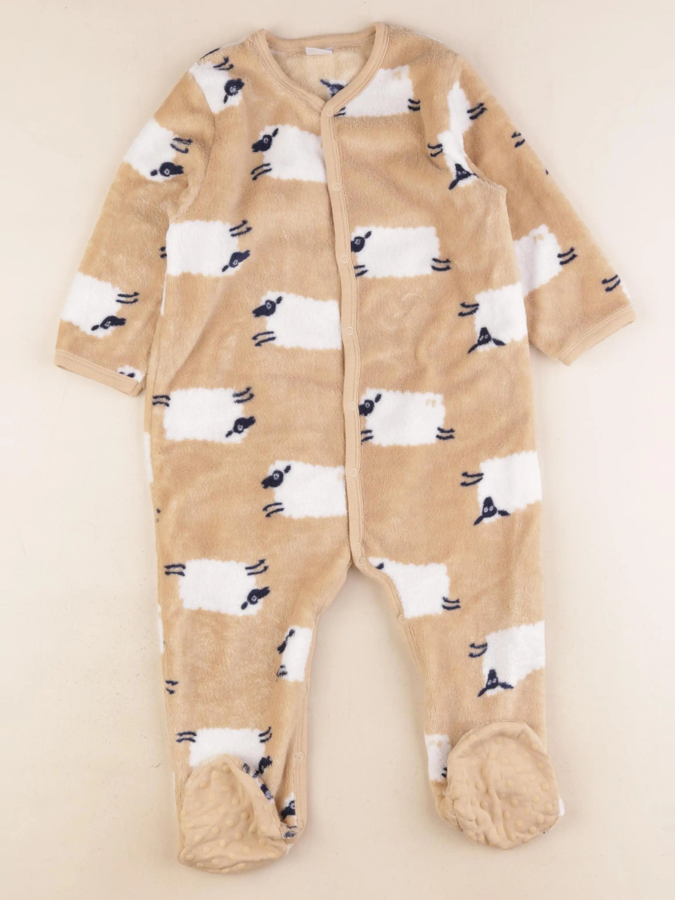 Petit Bateau - sur-pyjama marron - 24 mois