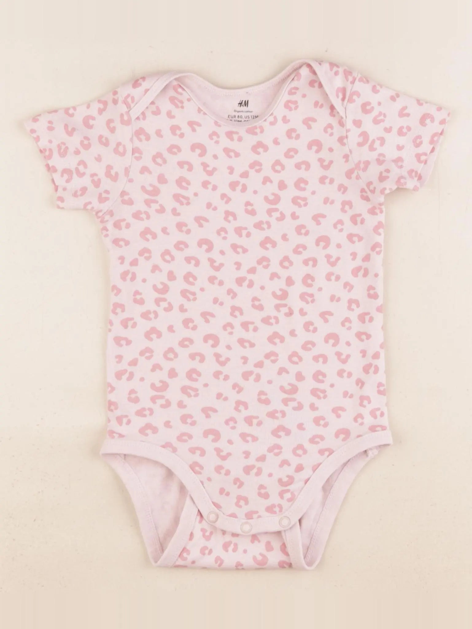 H&M - body rose - 9/12 mois