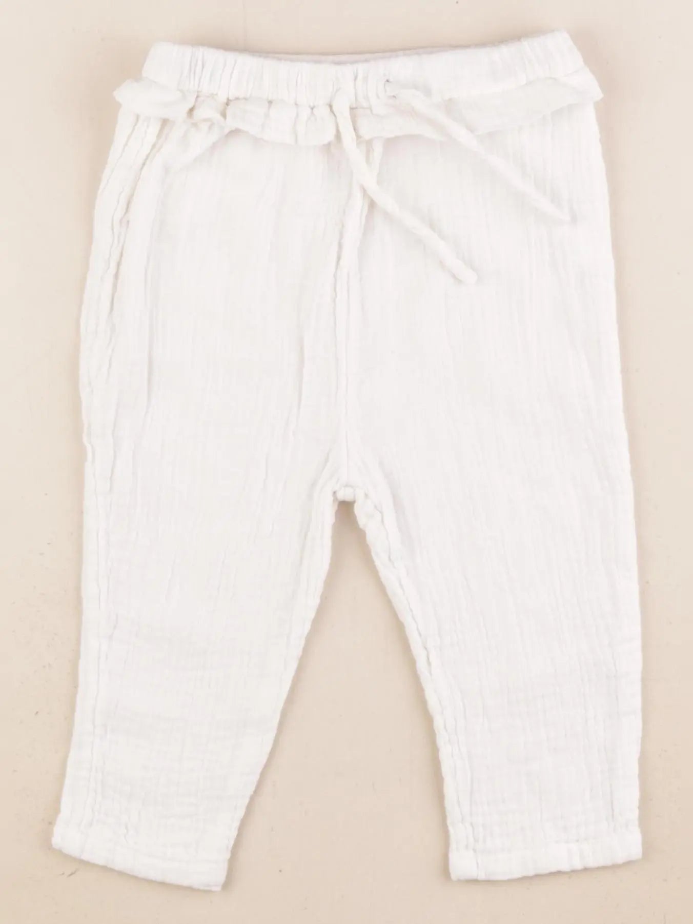 Vertbaudet - pantalon blanc - 18 mois