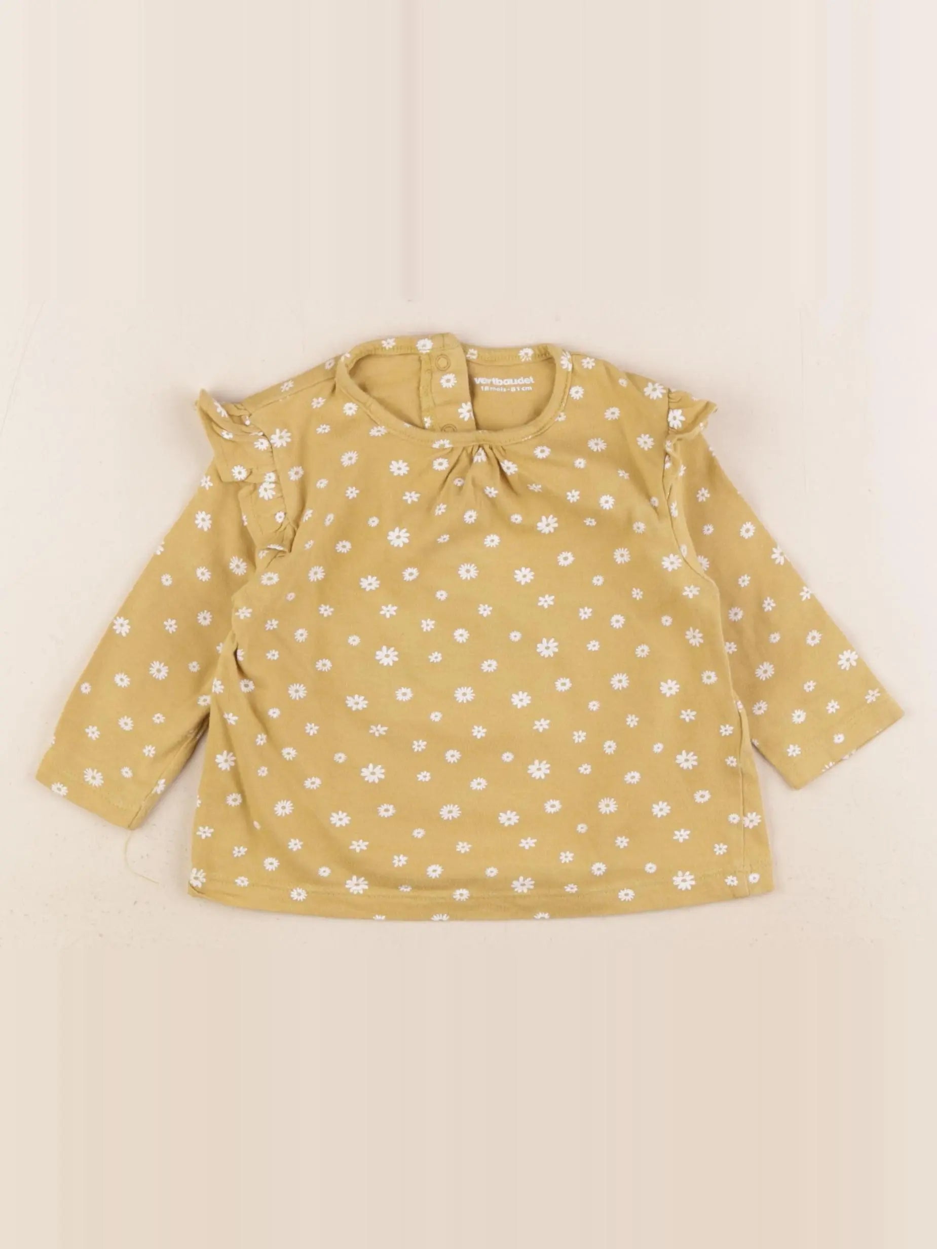 Vertbaudet - tee-shirt jaune - 18 mois