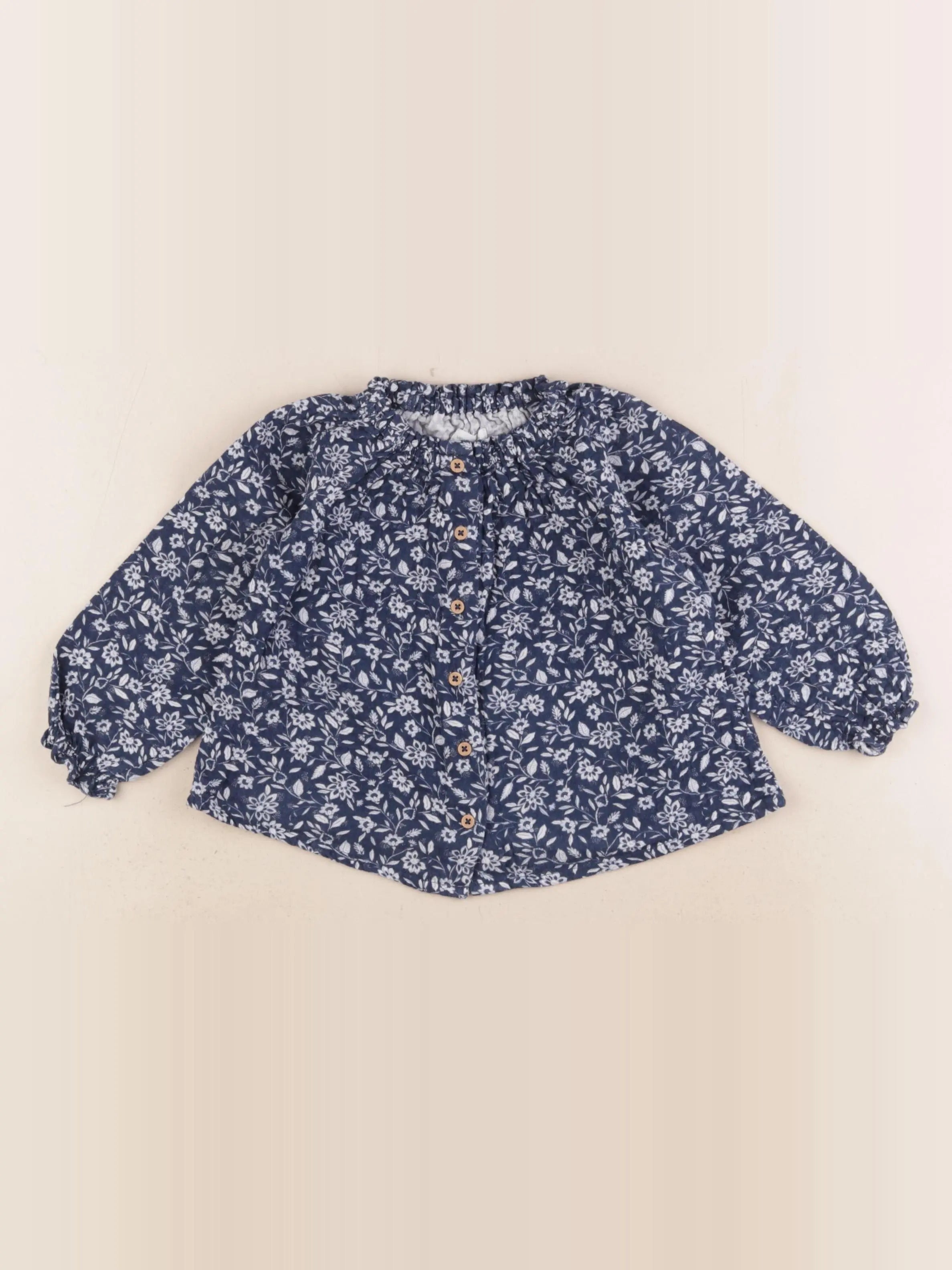 Vertbaudet - blouse bleu - 18 mois