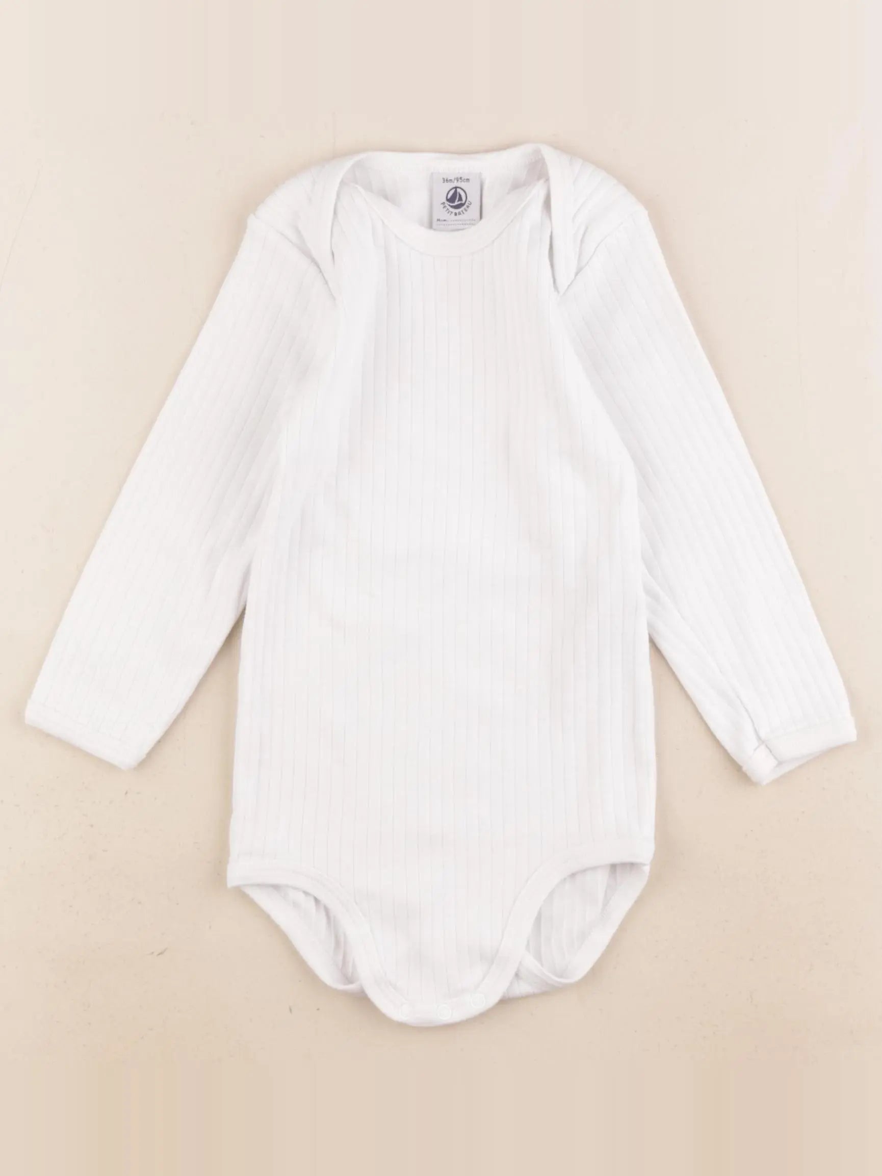 Petit Bateau - body blanc - 36 mois