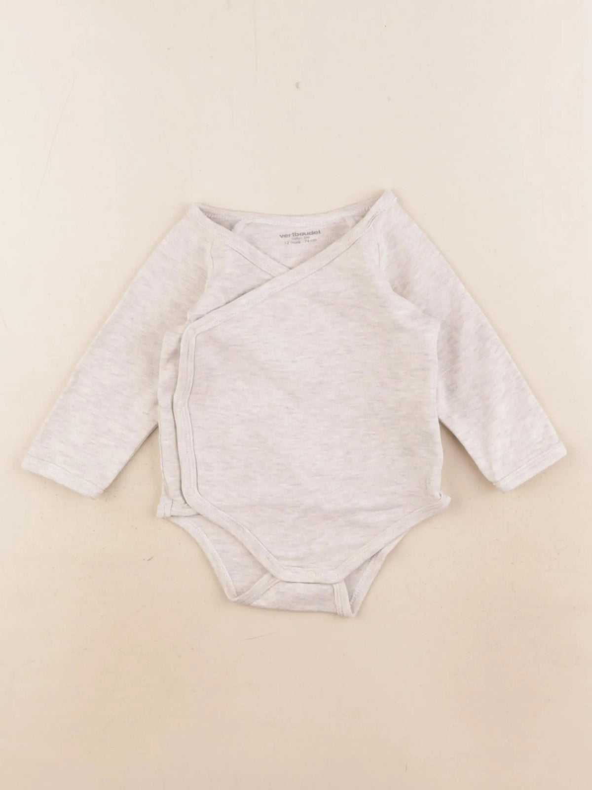 Vertbaudet - body beige - 12 mois