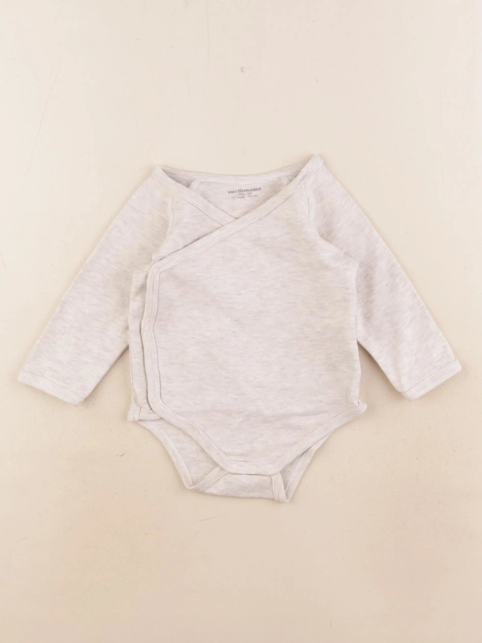 Vertbaudet - body beige - 12 mois
