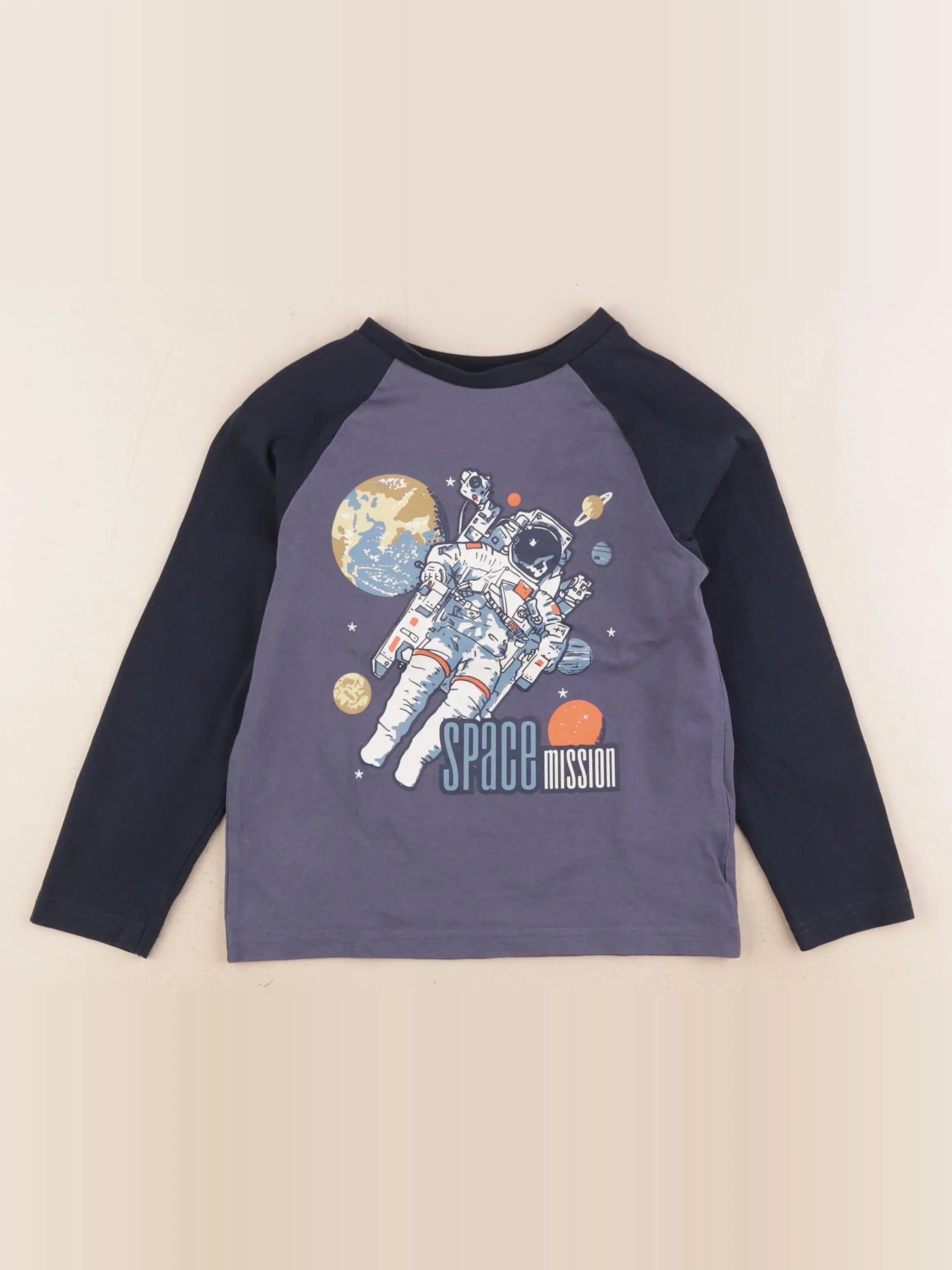 Vertbaudet - tee-shirt bleu - 5 ans
