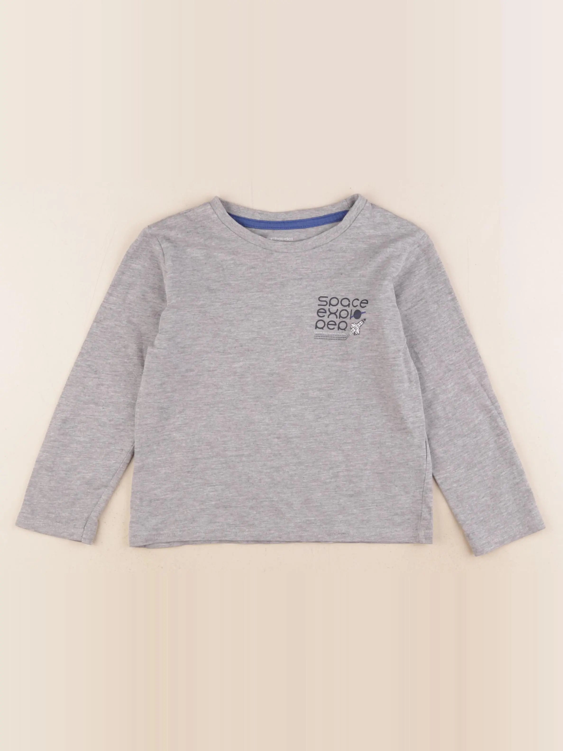 Vertbaudet - tee-shirt gris - 5 ans