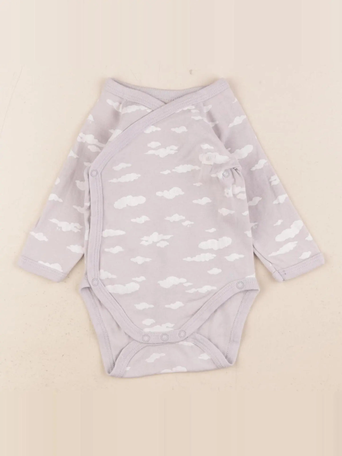 Petit Bateau - body gris - 3 mois