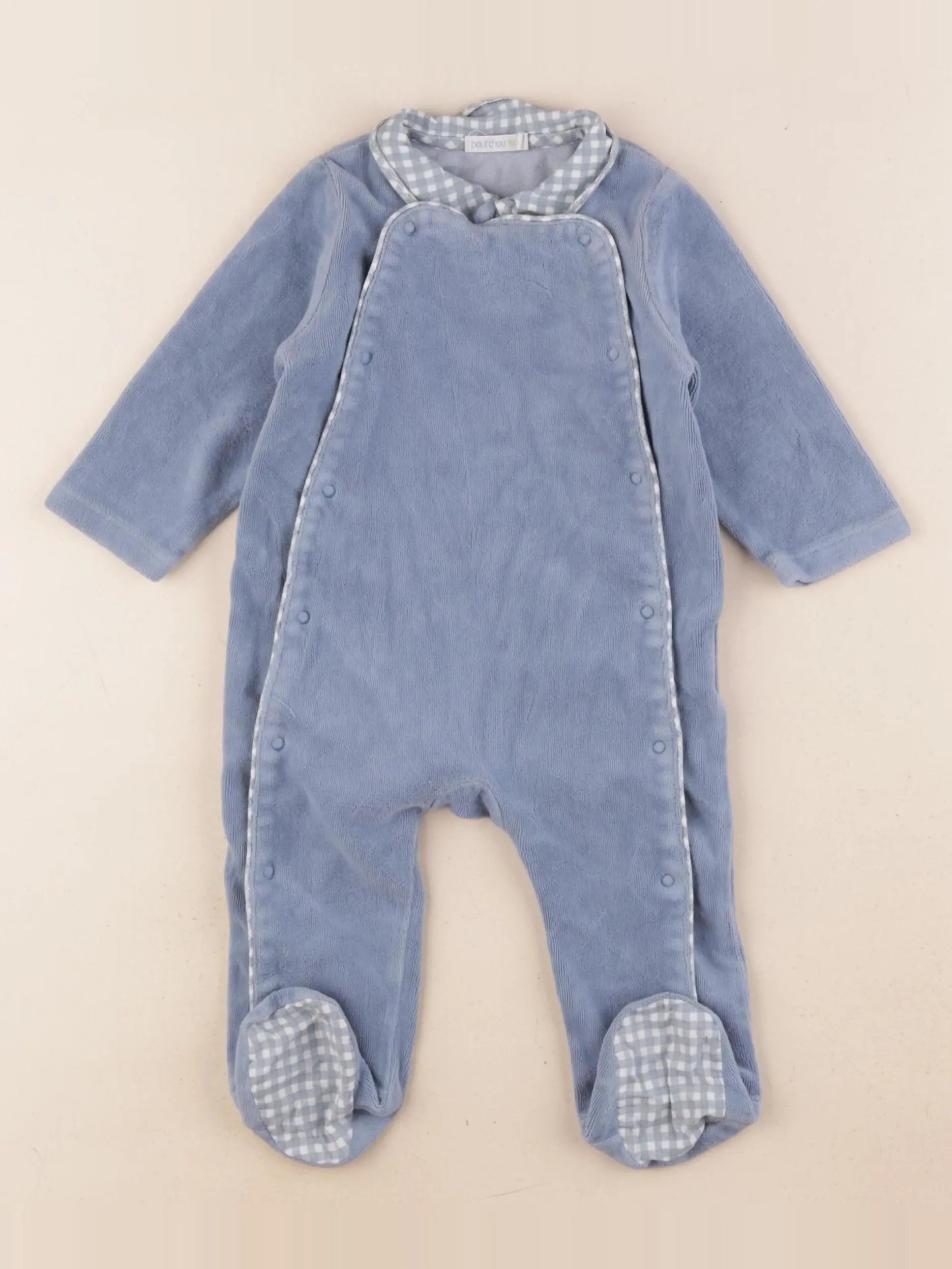 Boutchou - pyjama velours bleu - 6 mois
