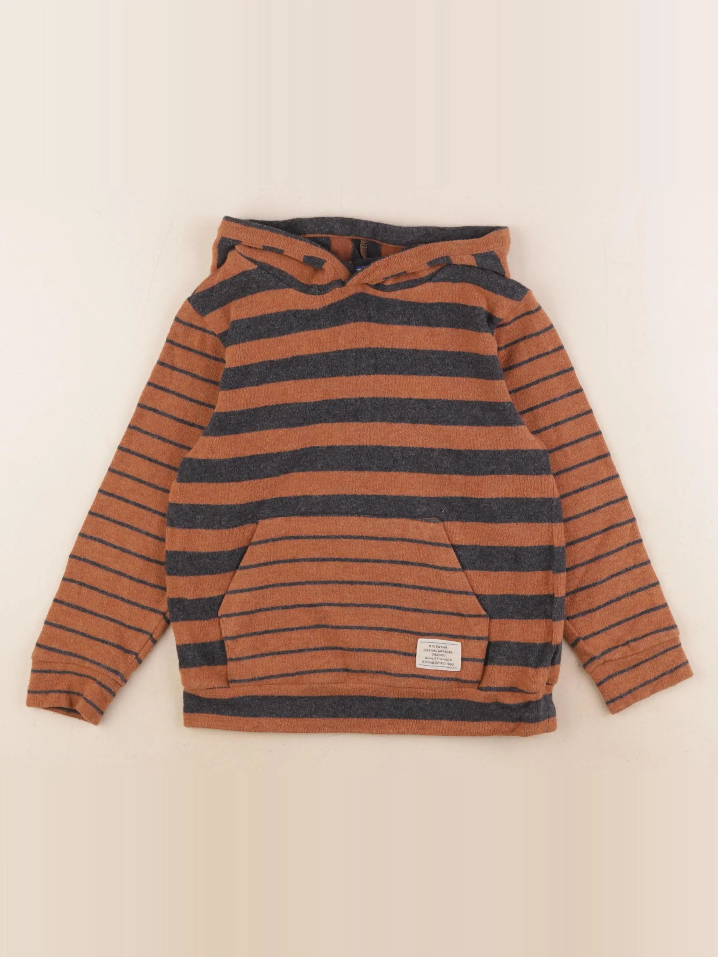 H&M - pull marron, gris - 4/6 ans