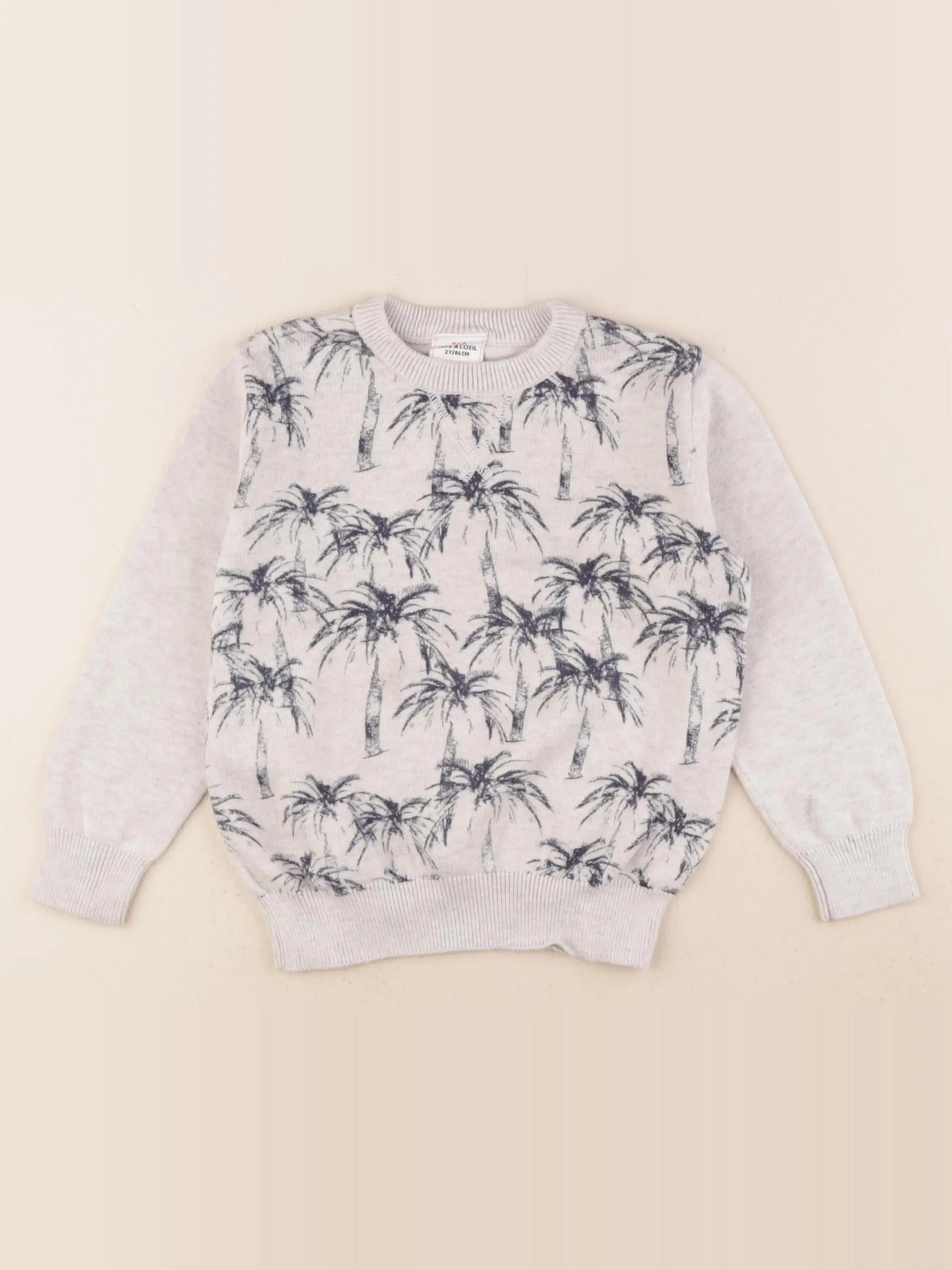 Tape à l'oeil - pull gris, bleu - 2 ans