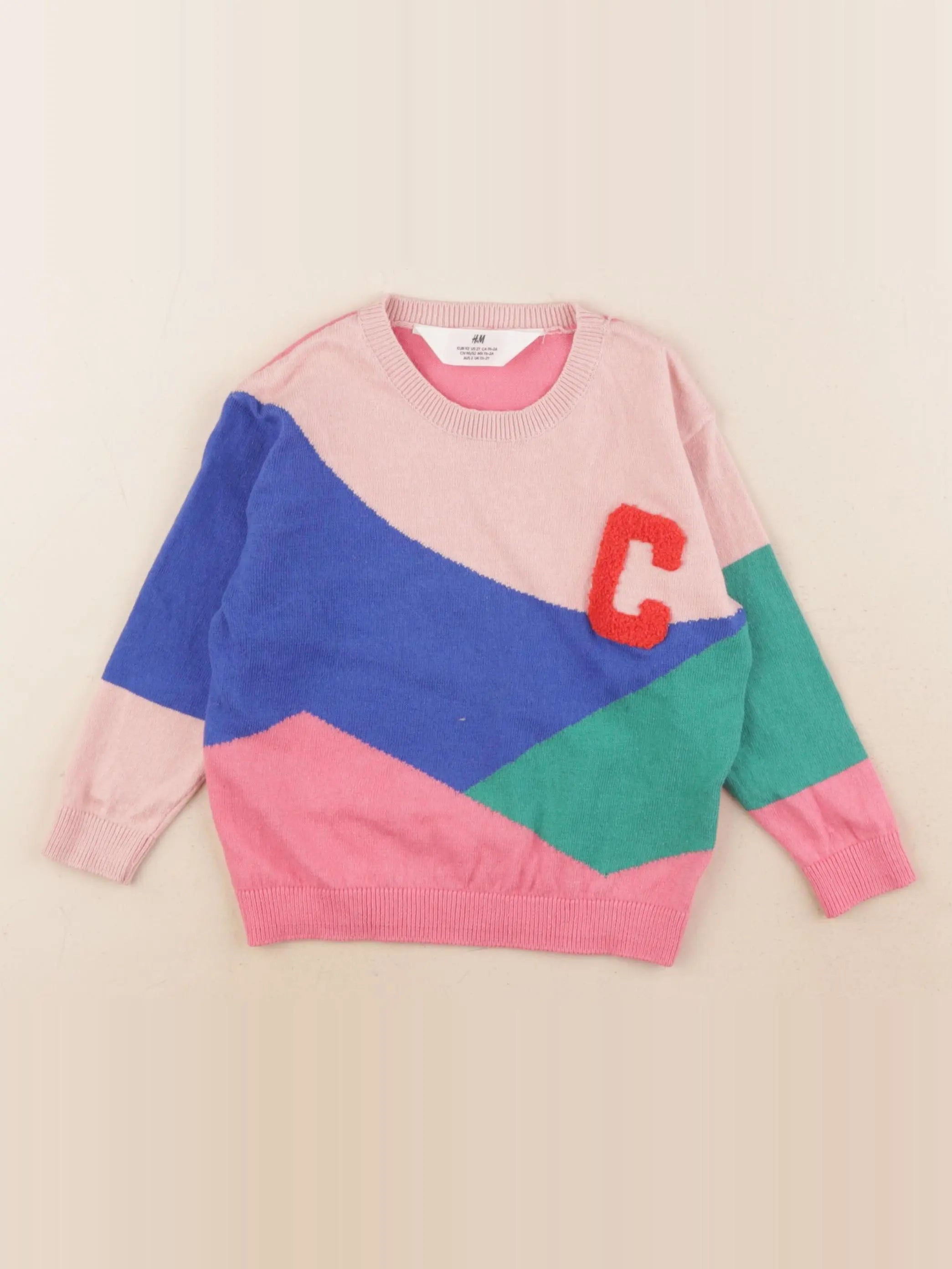 H&M - pull multicolore - 18/24 mois