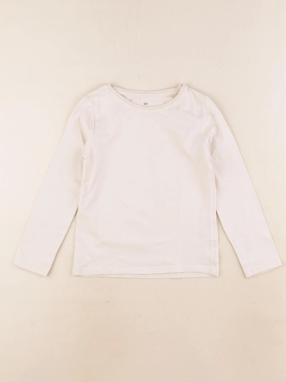 H&M - tee-shirt beige - 4/6 ans