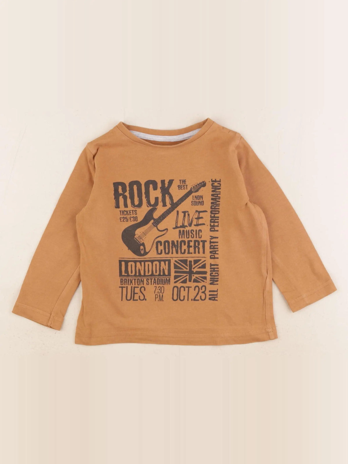 Vertbaudet - tee-shirt marron - 2 ans