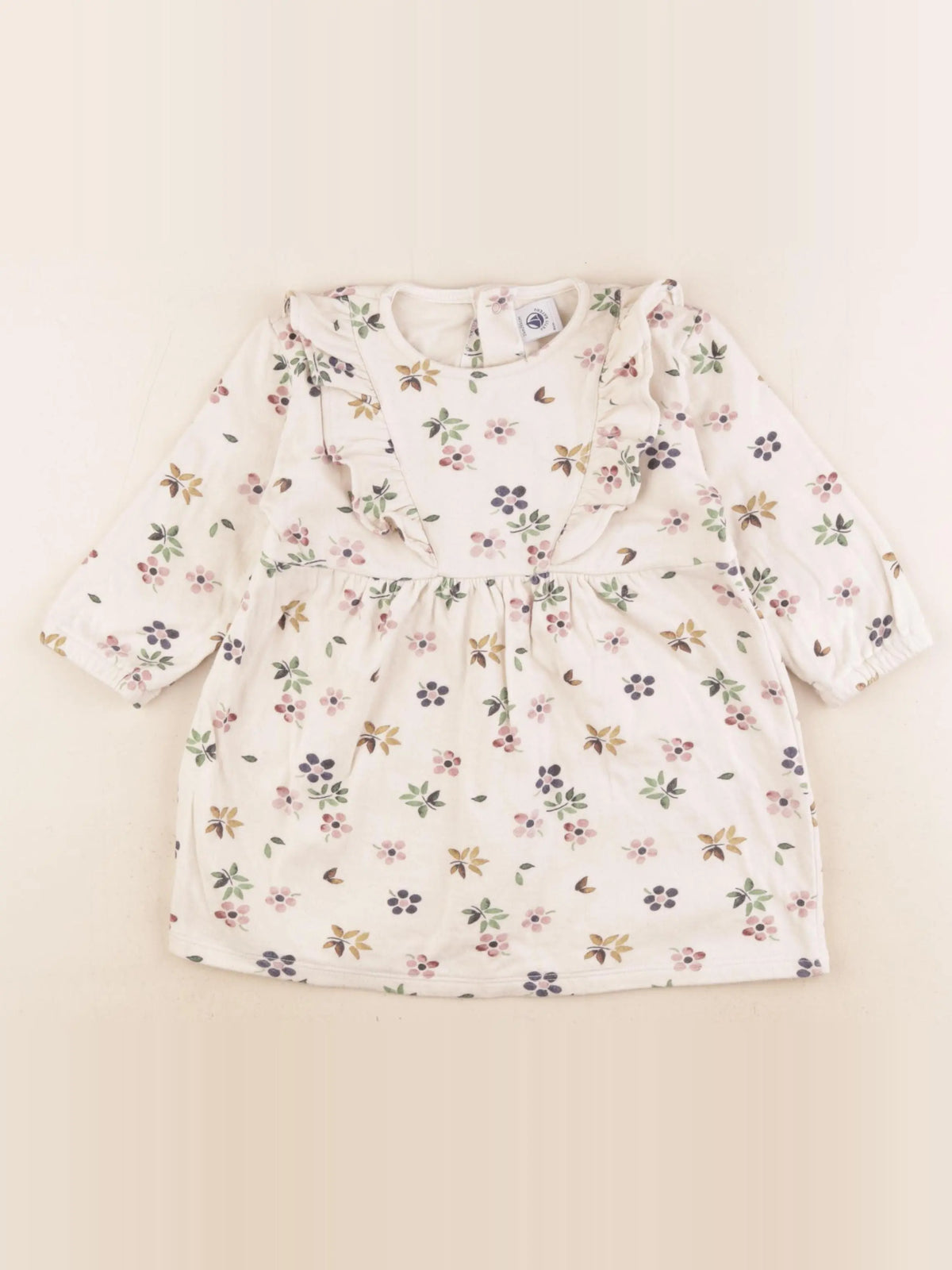 Petit Bateau - robe beige - 24 mois