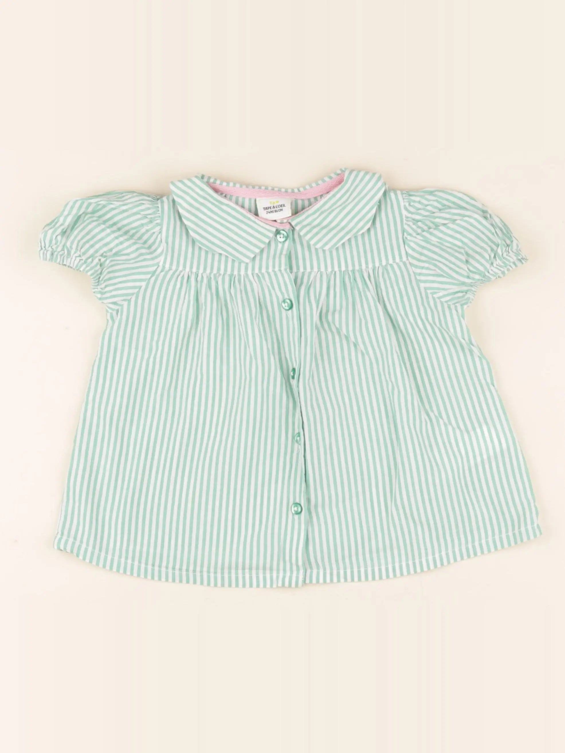 Tape à l'oeil - blouse vert - 24 mois