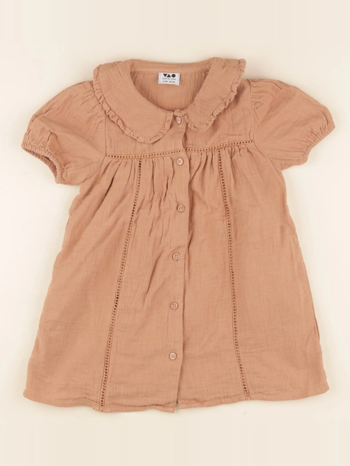 Tape à l'oeil - robe marron - 24 mois