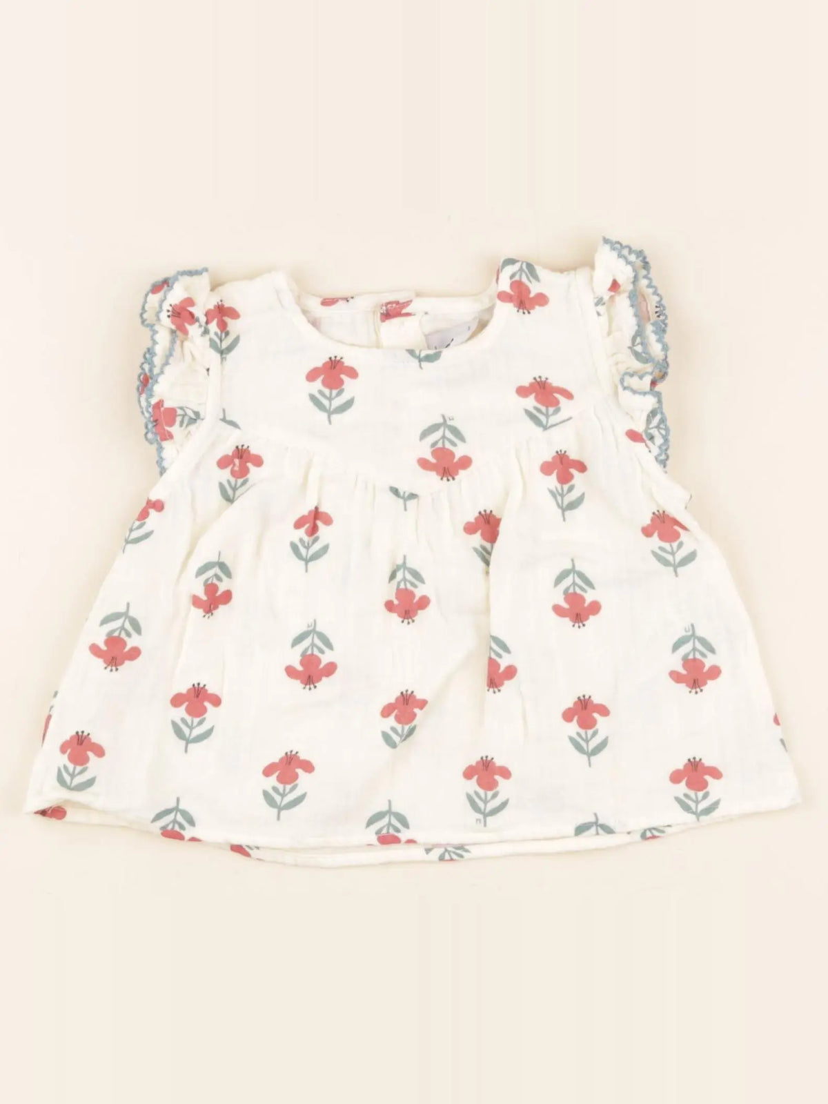Petit Bateau - blouse beige - 6 mois