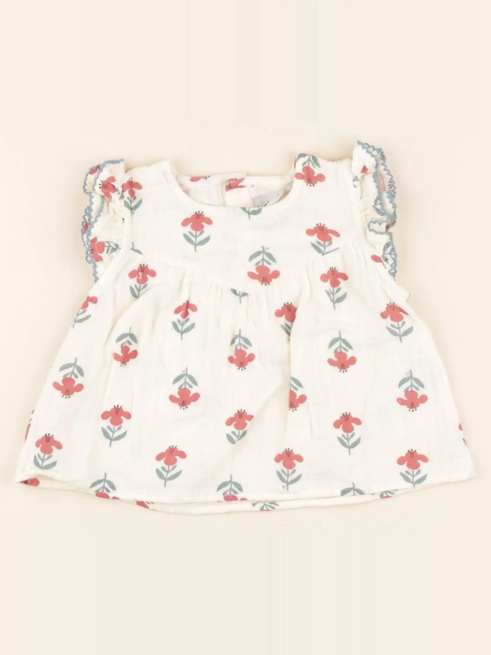 Petit Bateau - blouse beige - 6 mois