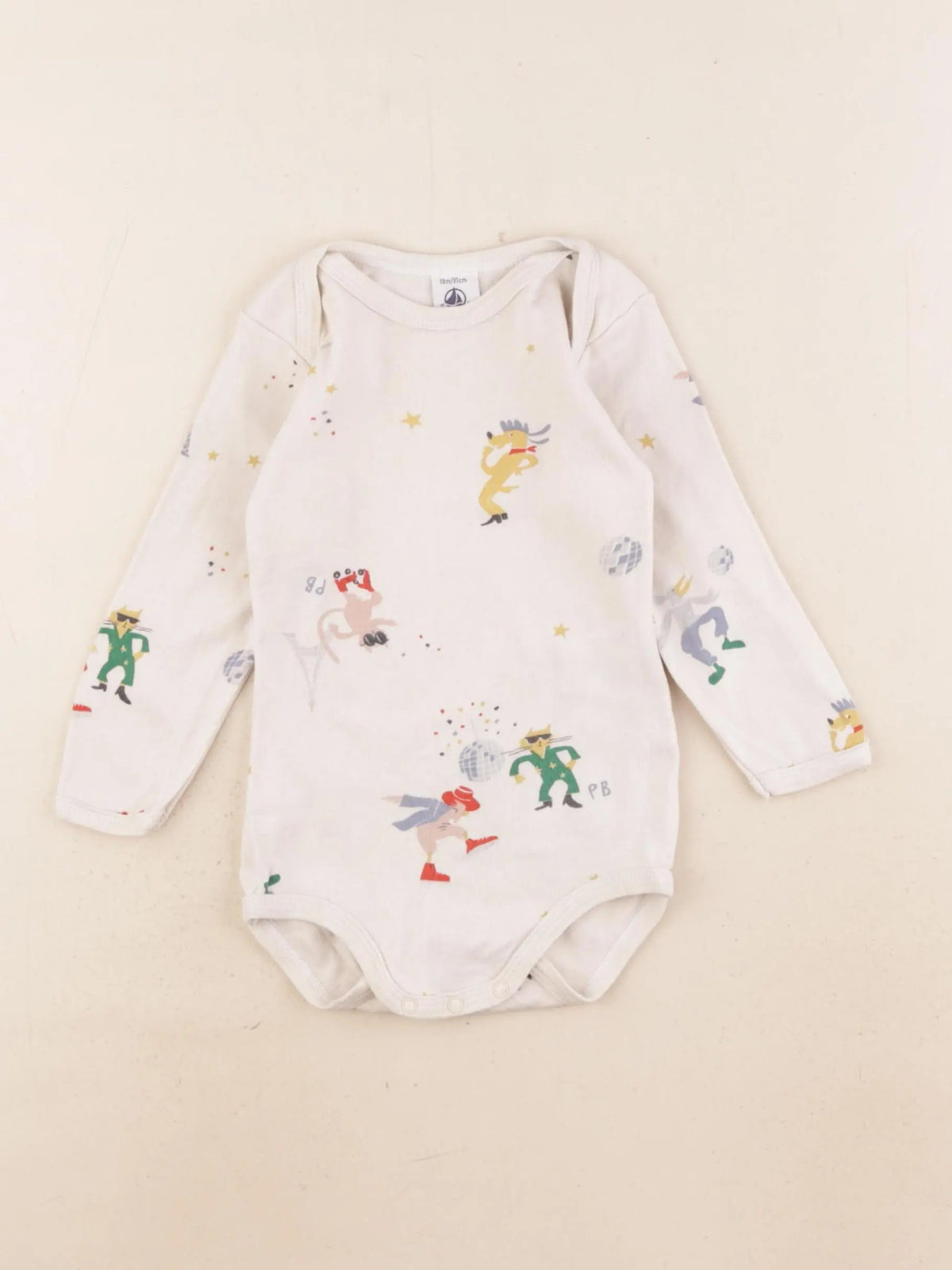 Petit Bateau - body marron - 18 mois