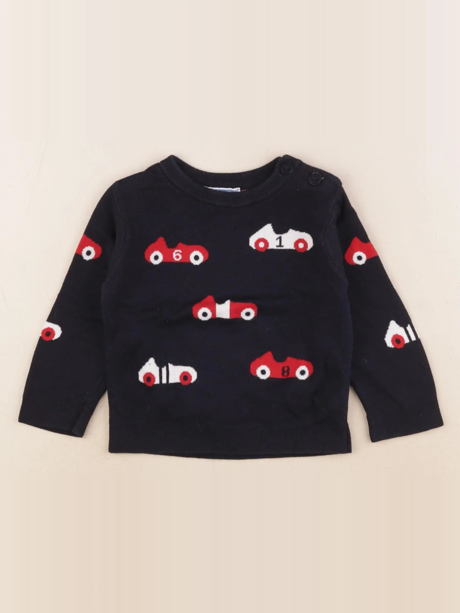 Jacadi - pull bleu - 18 mois