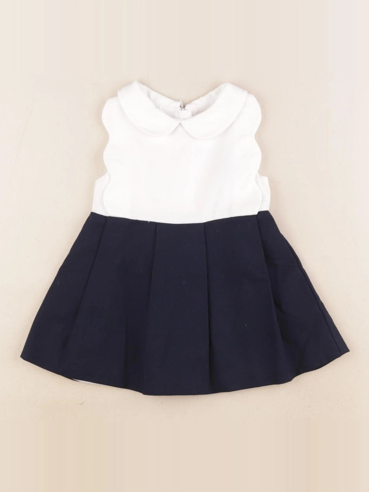 Jacadi - robe blanc, bleu - 12 mois