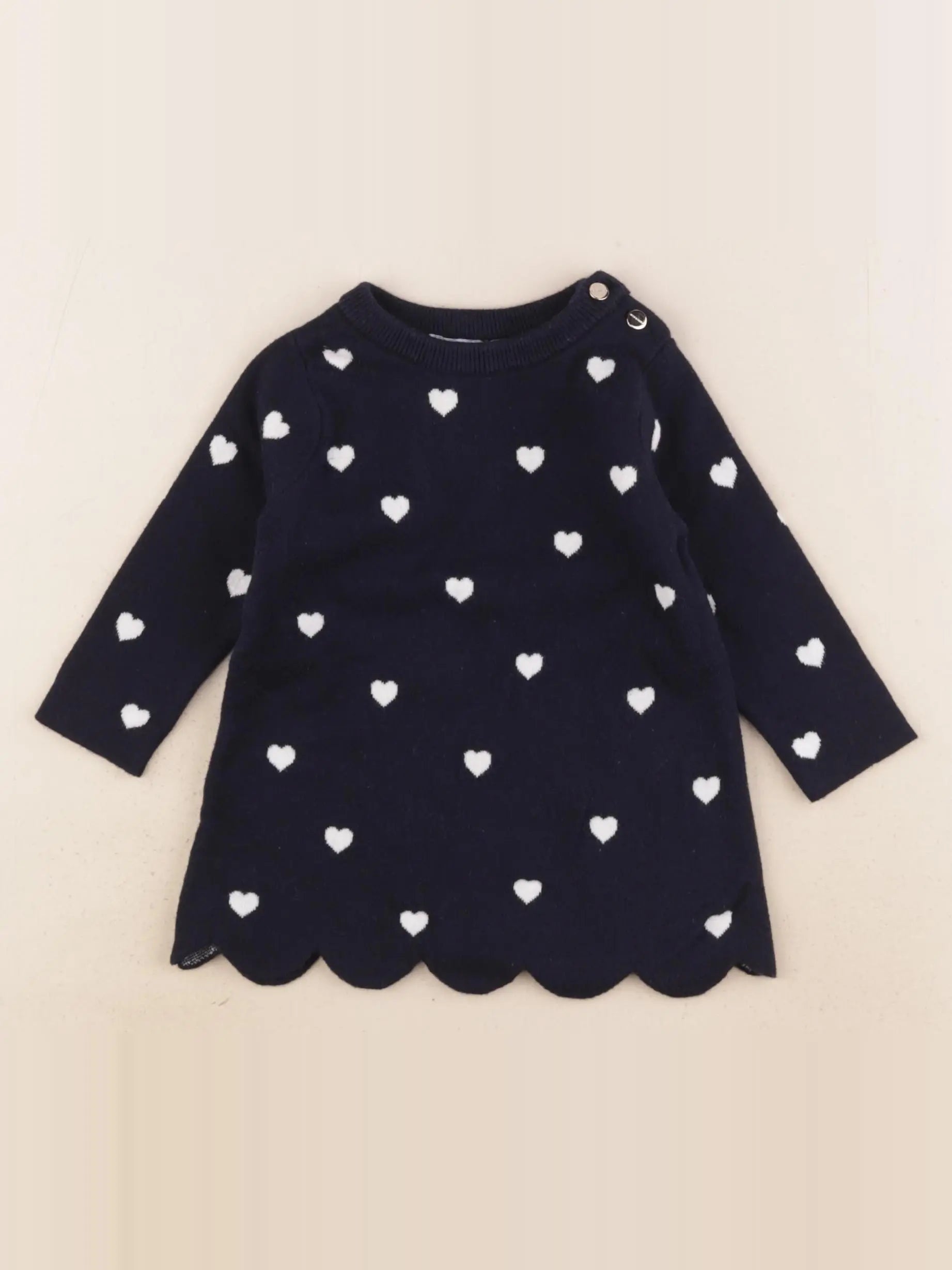 Jacadi - robe bleu, blanc - 6 mois
