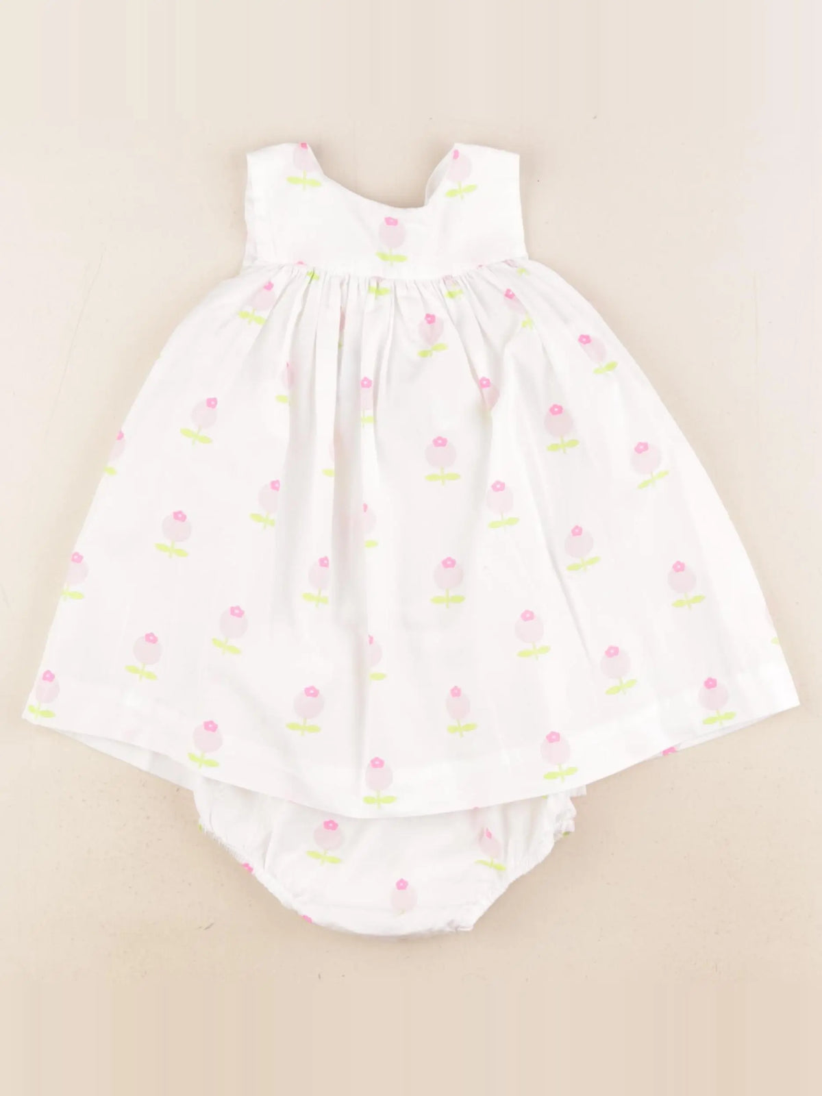 Jacadi - robe blanc, rose - 12 mois