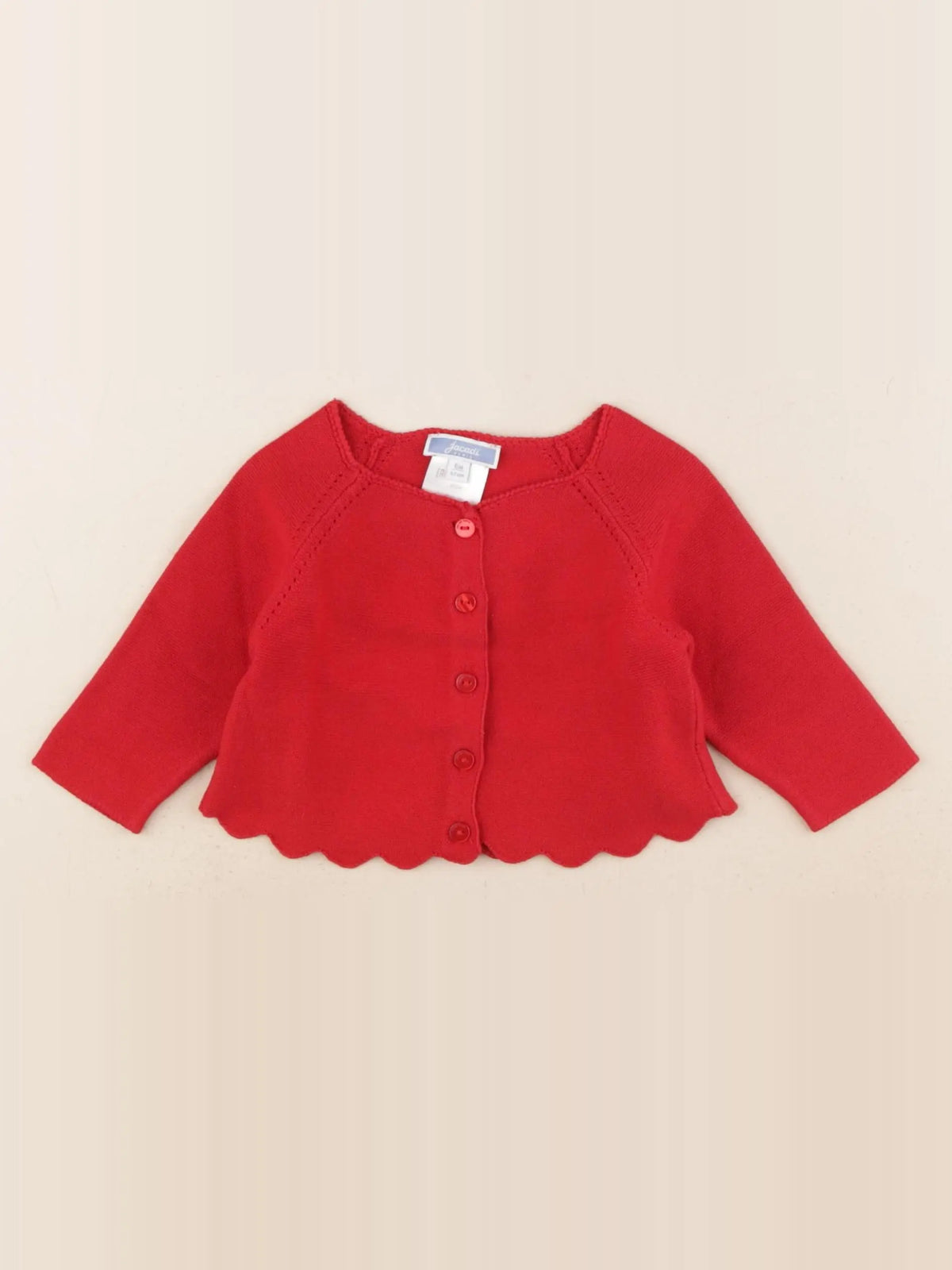 Jacadi - gilet rouge - 6 mois