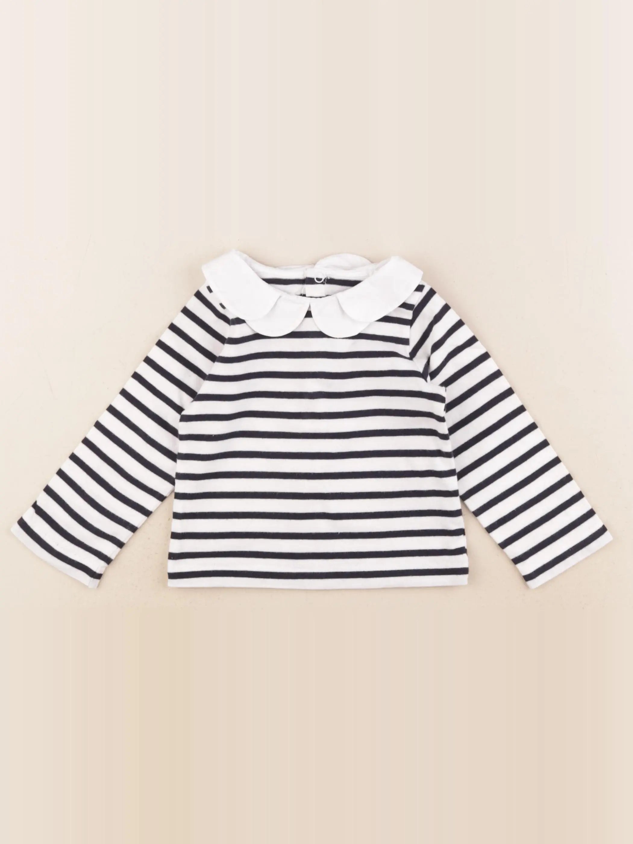 Jacadi - tee-shirt blanc, bleu - 18 mois