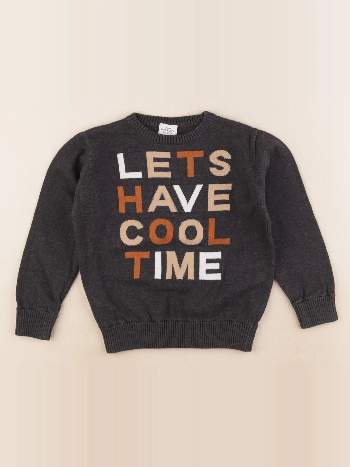 Tape à l'oeil - pull gris - 4 ans