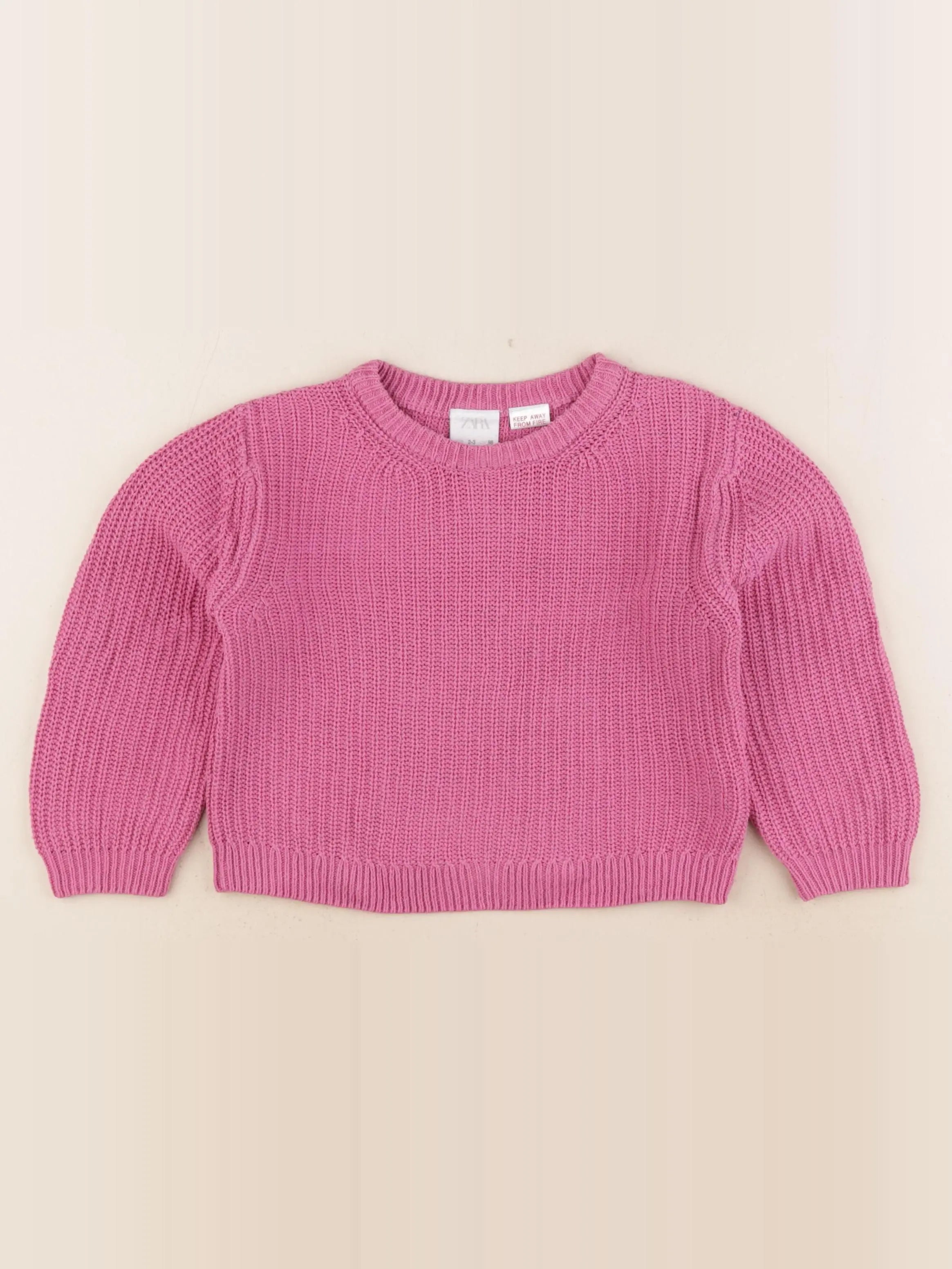Zara - pull rose - 2/3 ans