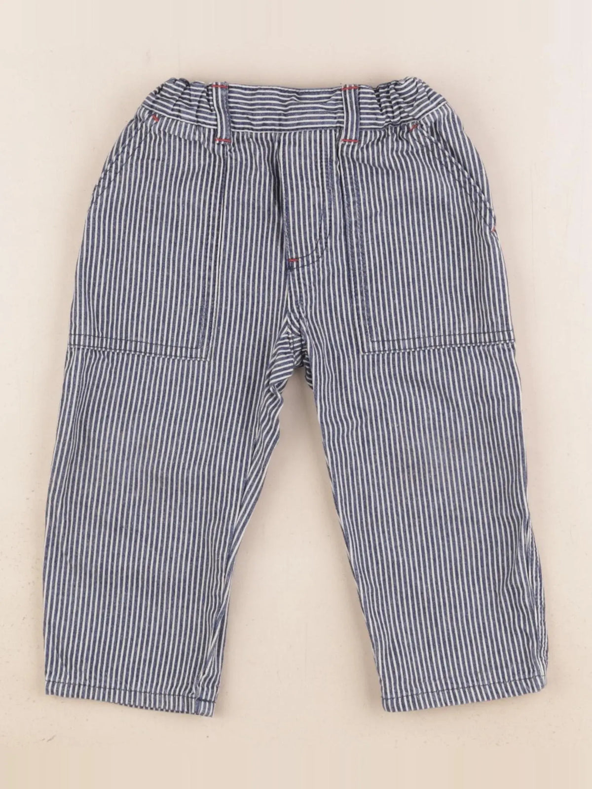 Petit Bateau - jean bleu, blanc - 18 mois
