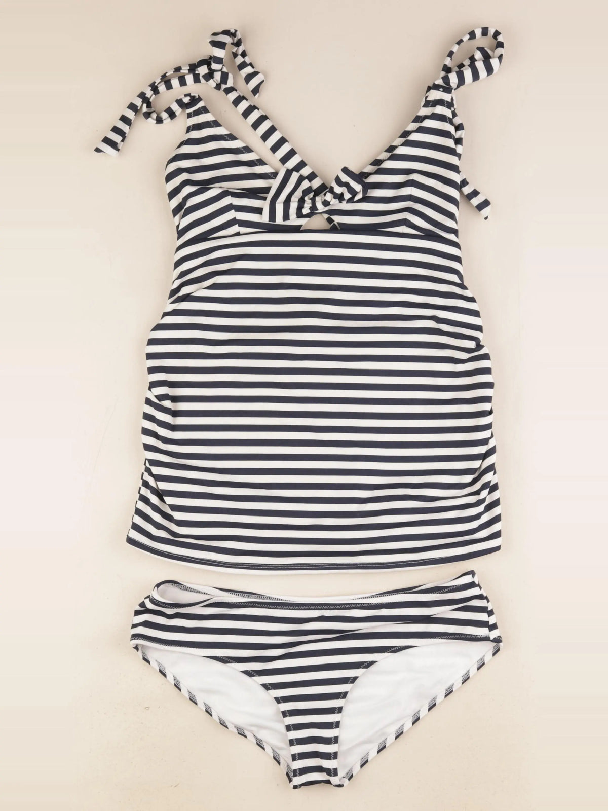 Kiabi - maillot de bain grossesse bleu, blanc - 34 à 36