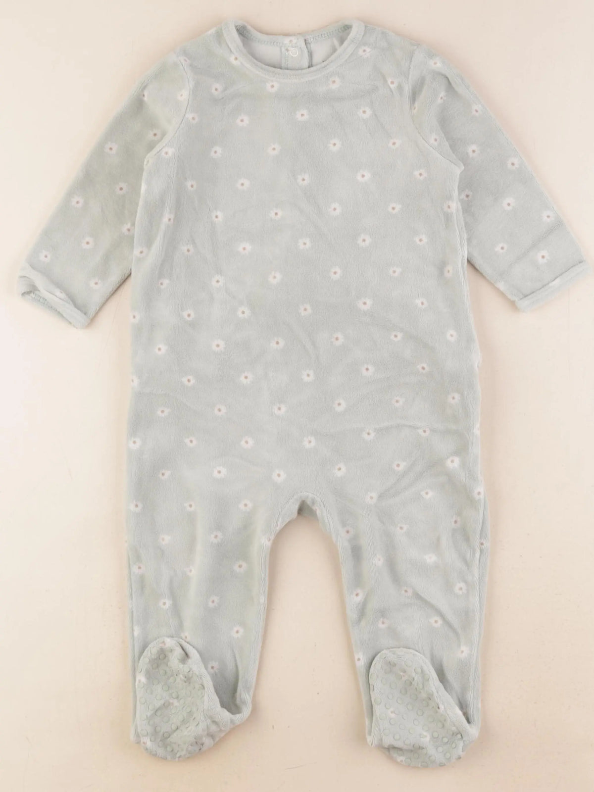 Vertbaudet - pyjama velours vert - 18 mois