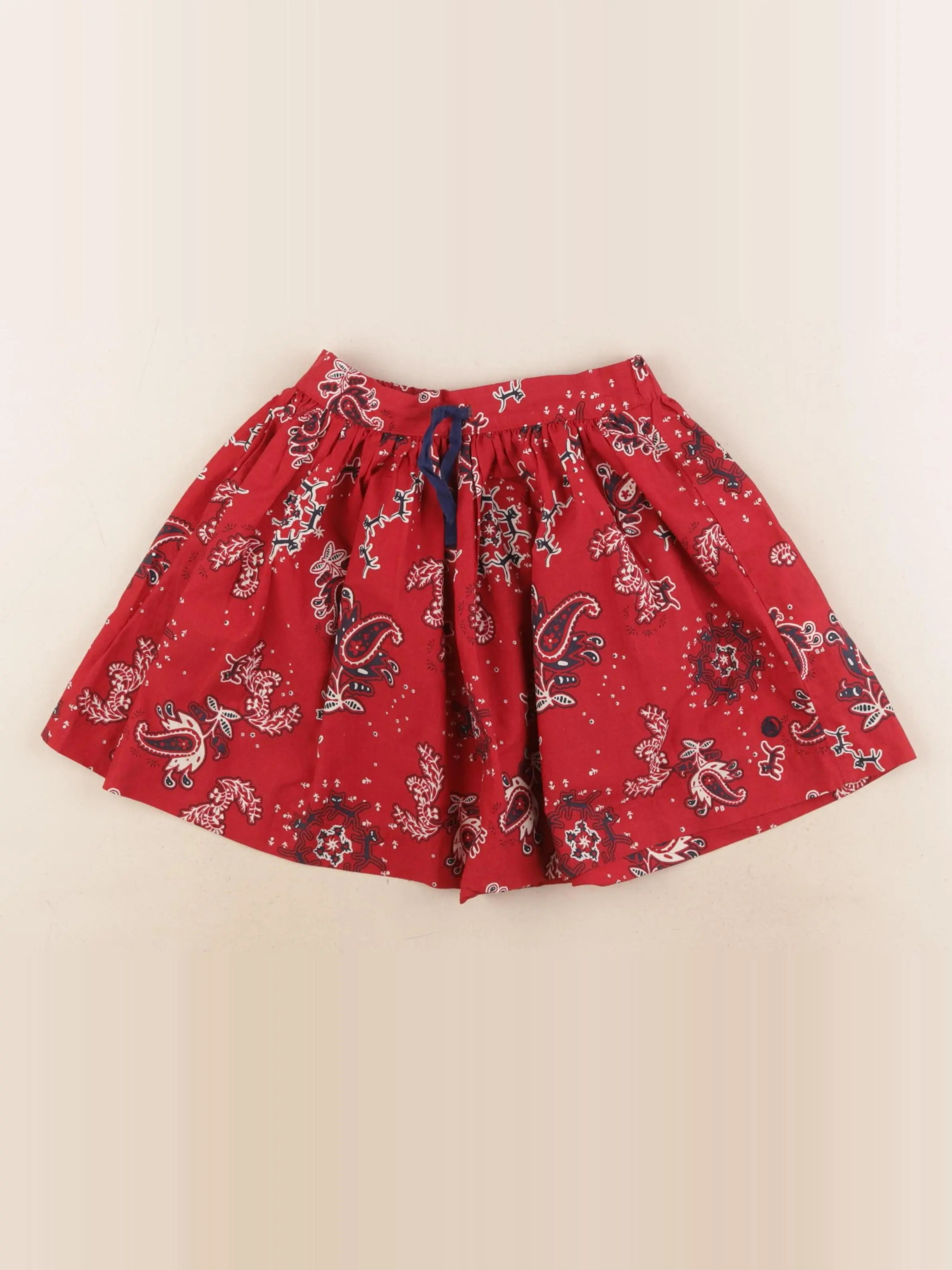 Petit Bateau - jupe rouge - 4/6 ans