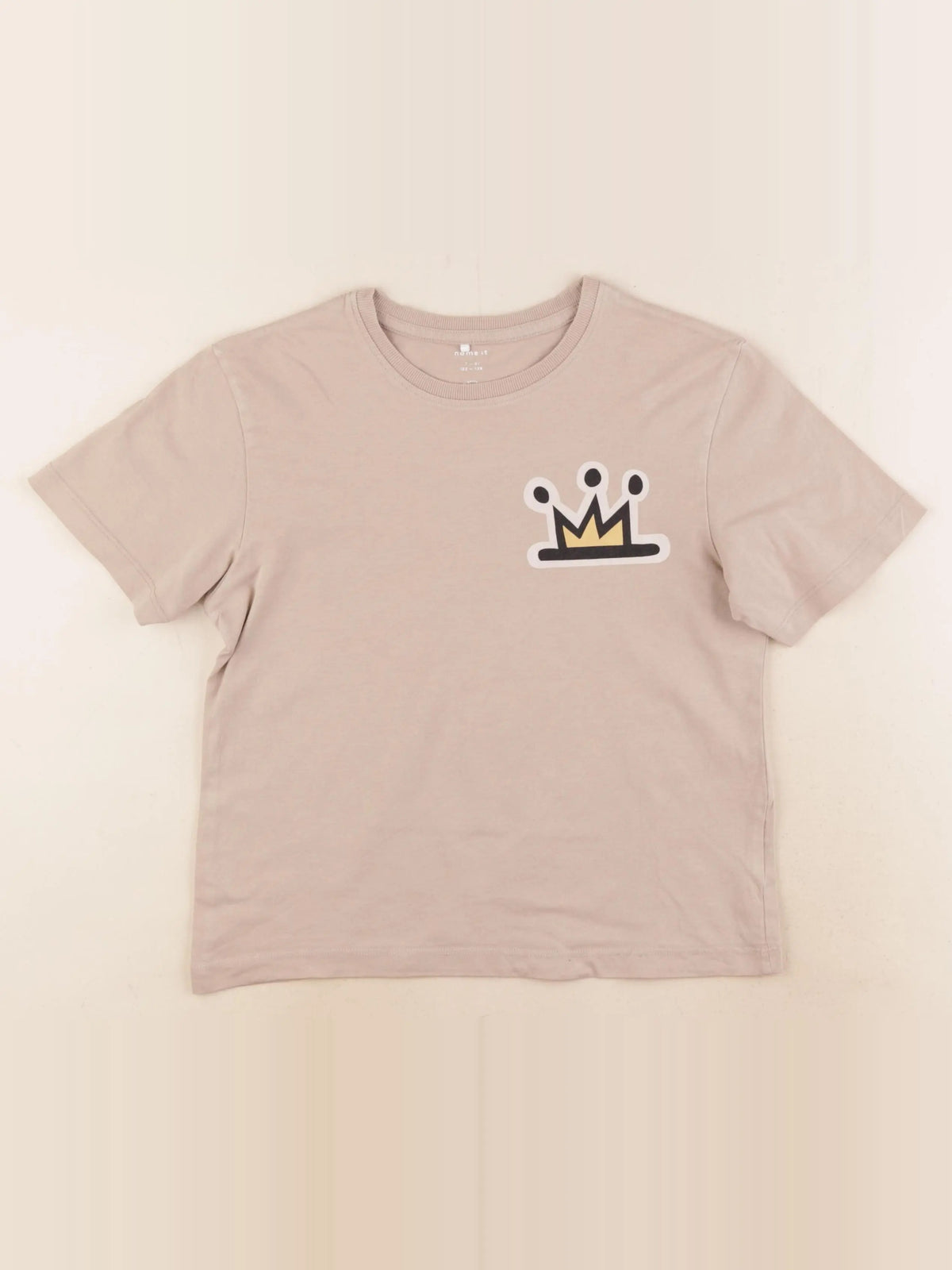 Name it - tee-shirt imprimé au dos marron - 7/8 ans