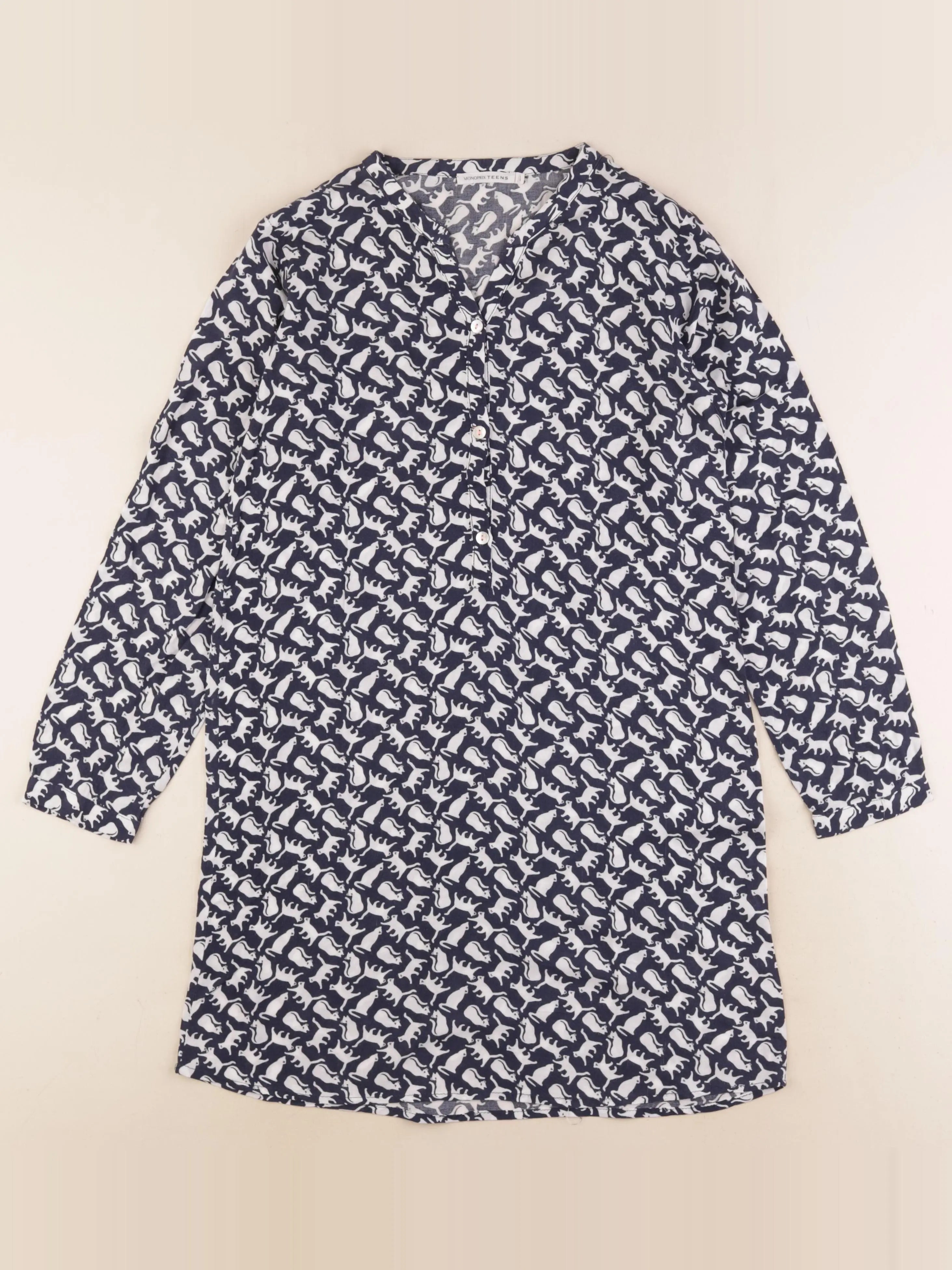 Monoprix - robe bleu - 10 ans