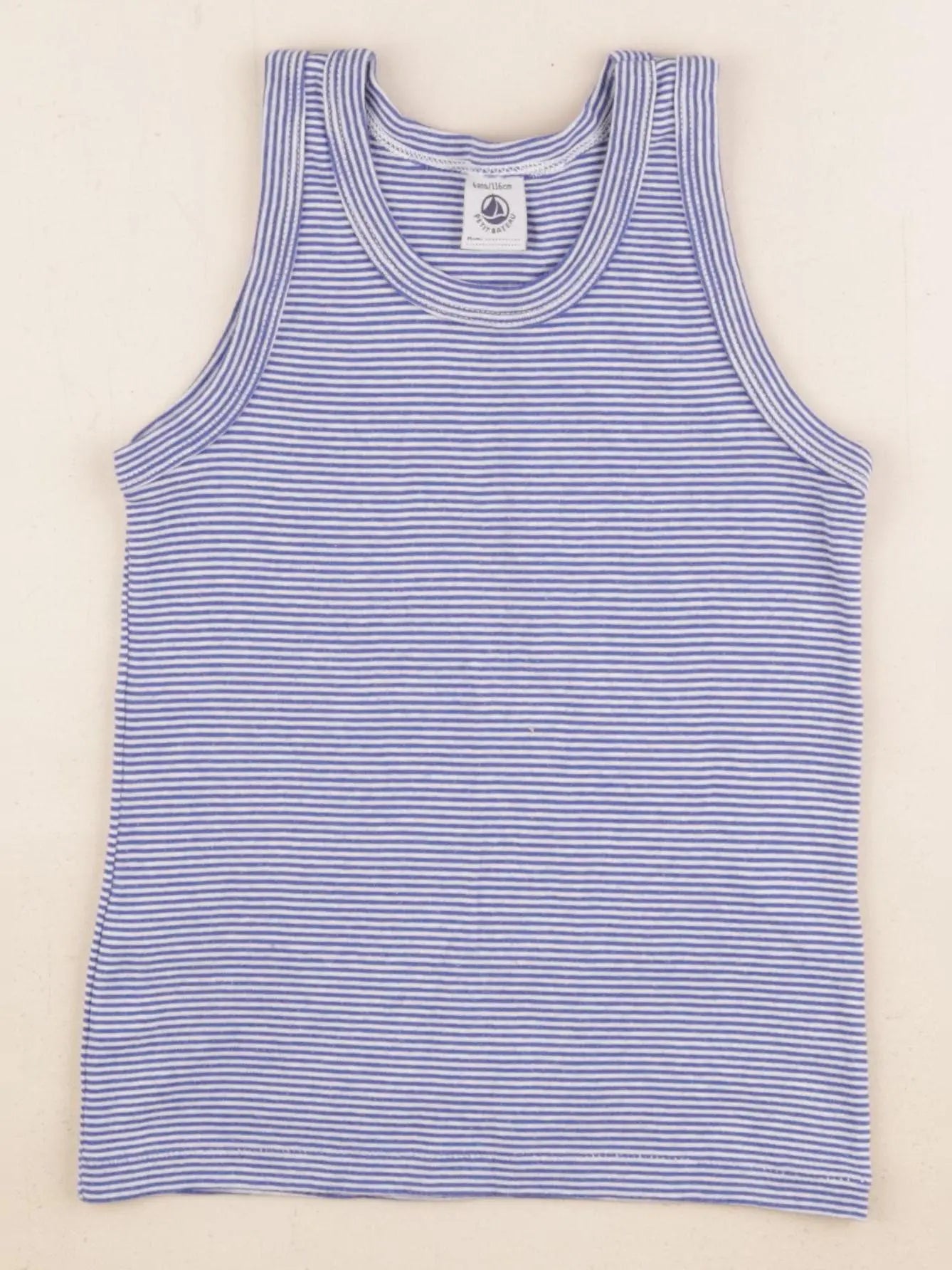 Petit Bateau - maillot de corps bleu - 4 ans