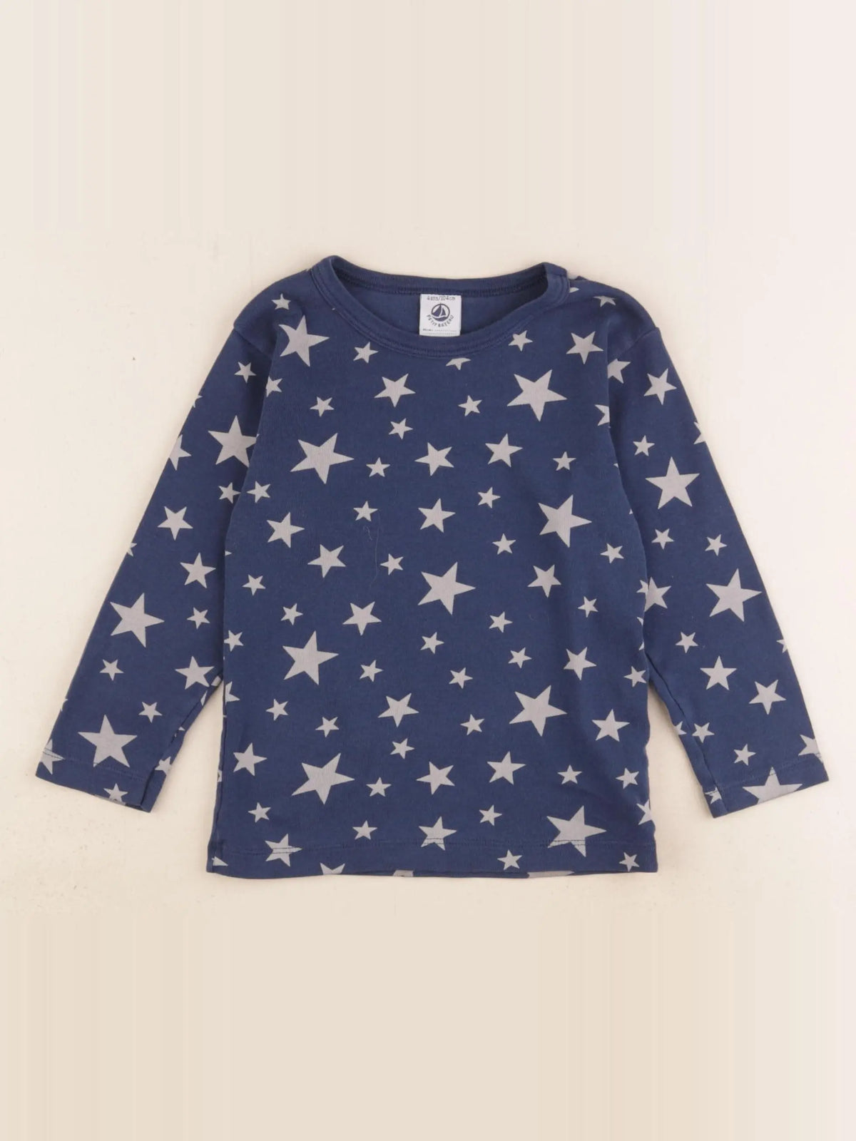 Petit Bateau - maillot de corps bleu - 4 ans