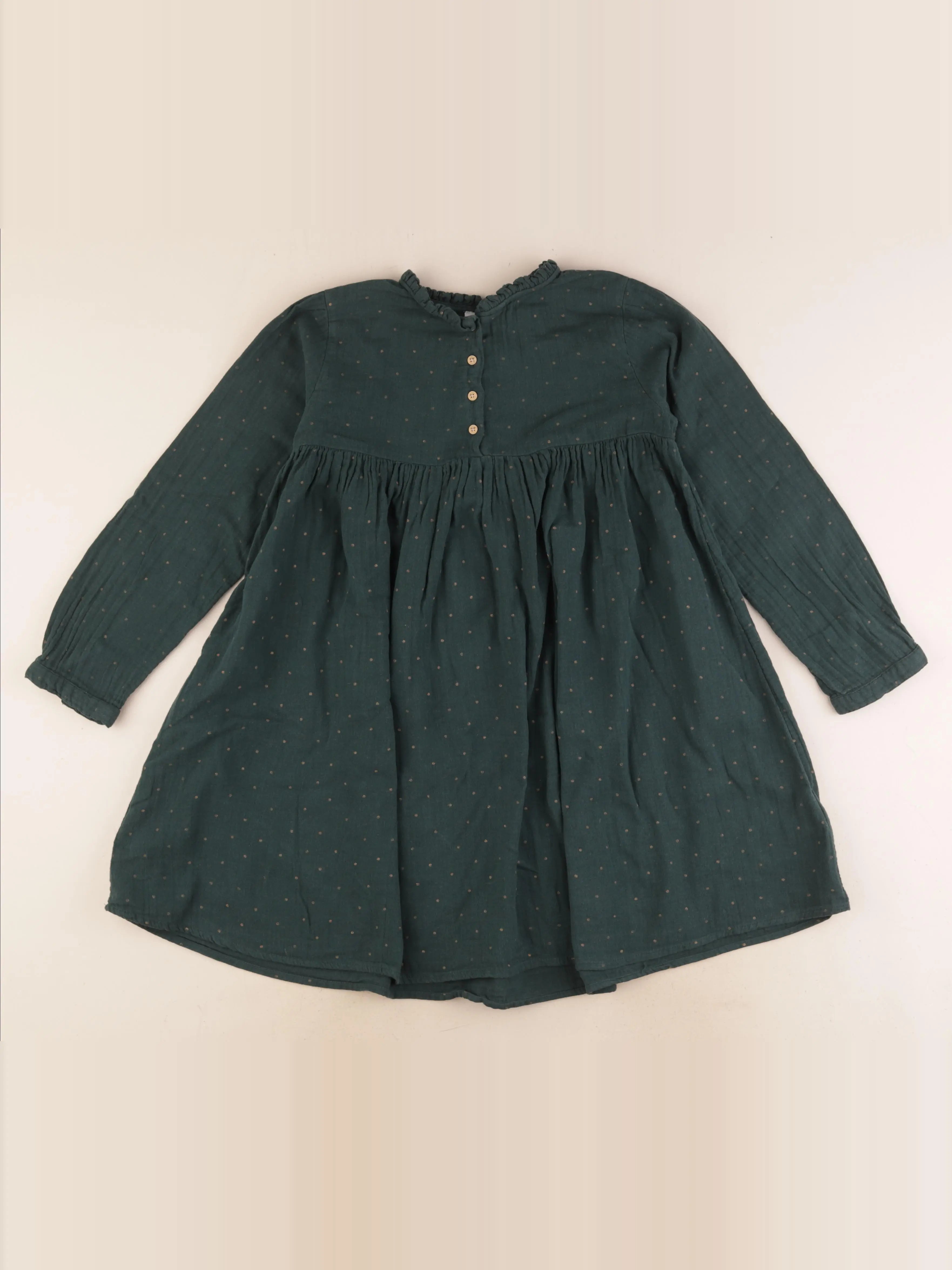 Vertbaudet - robe vert - 9 ans