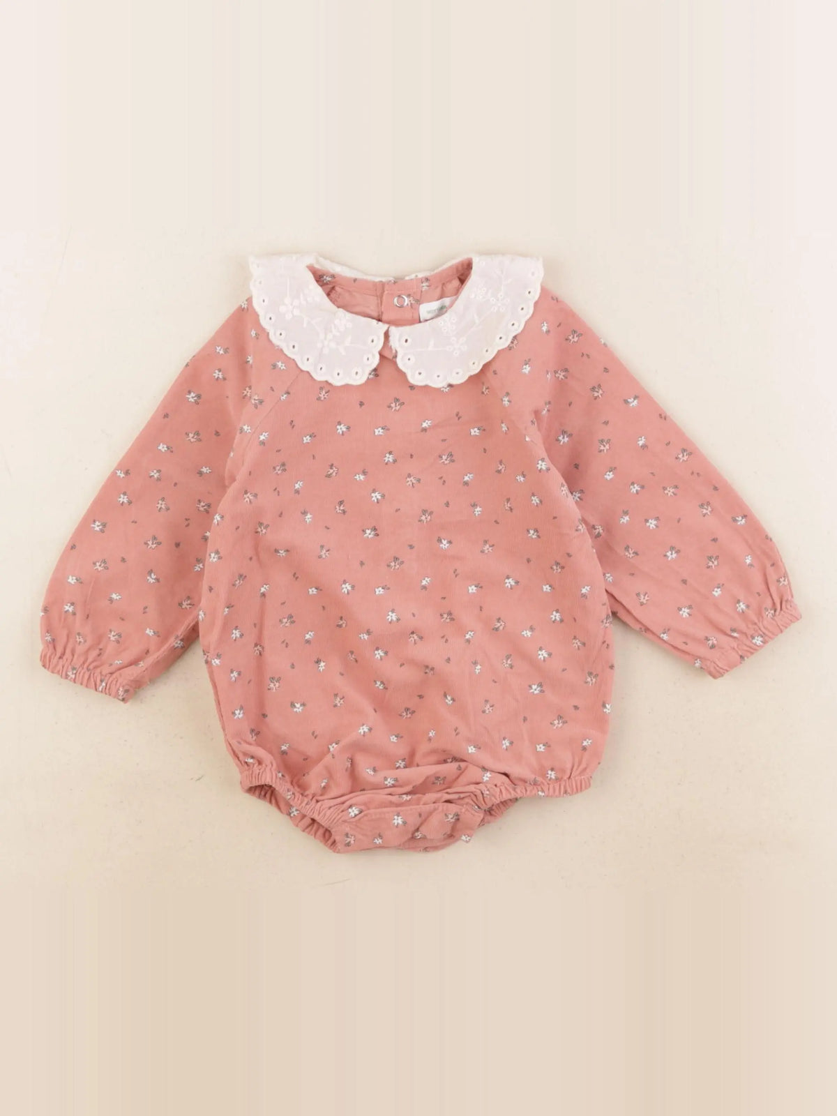 Vertbaudet - combinaison rose - 9 mois