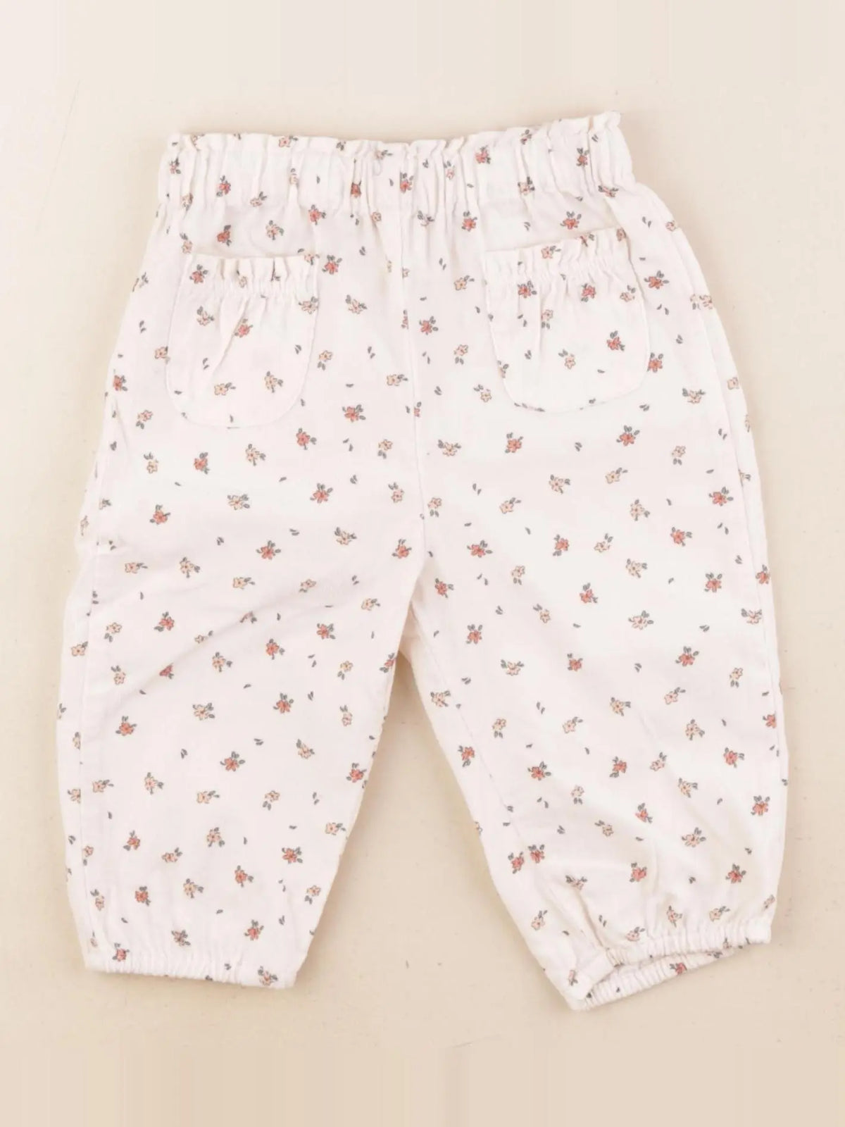 Vertbaudet - pantalon beige - 9 mois