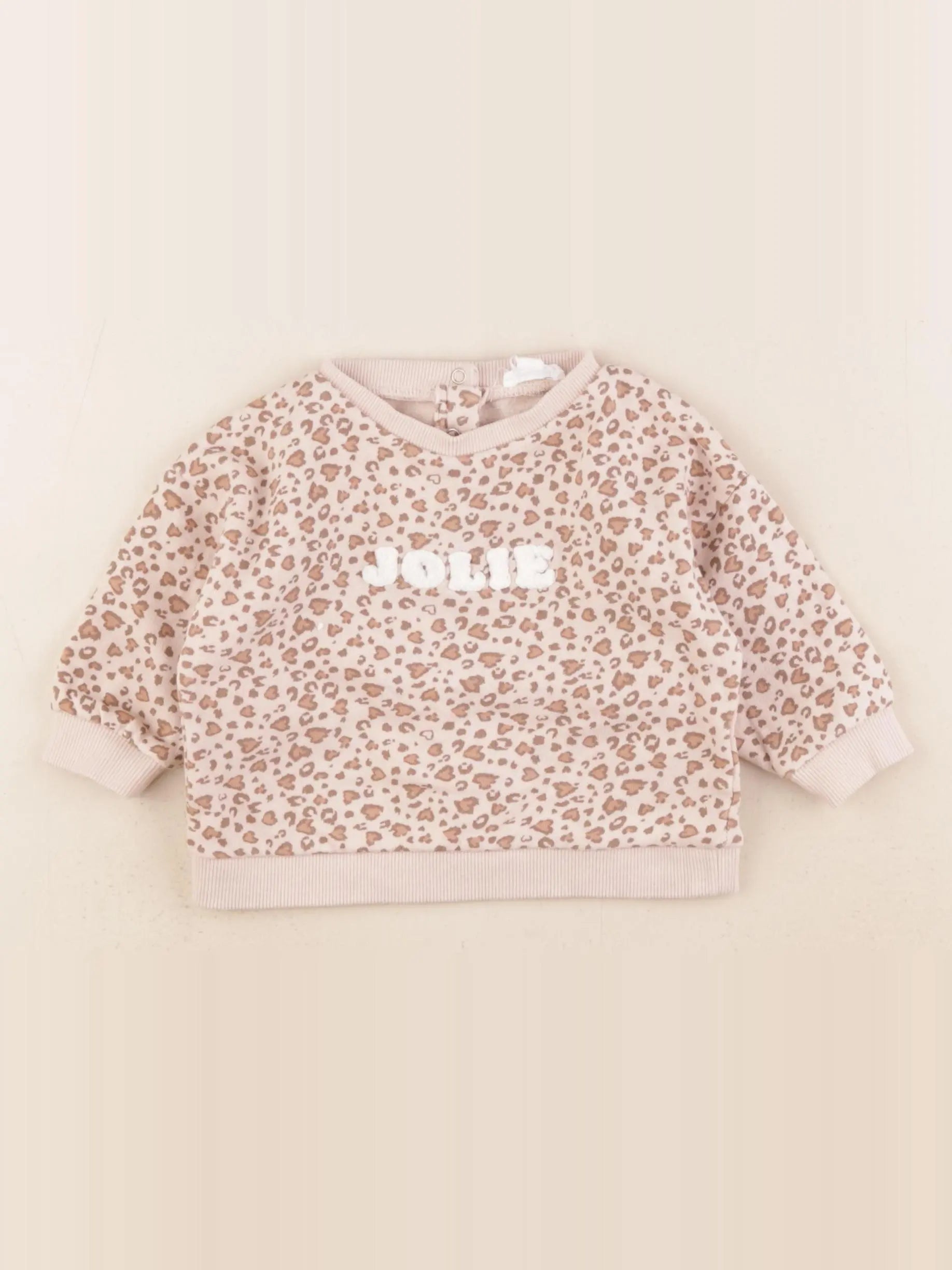 Vertbaudet - sweat marron - 9 mois