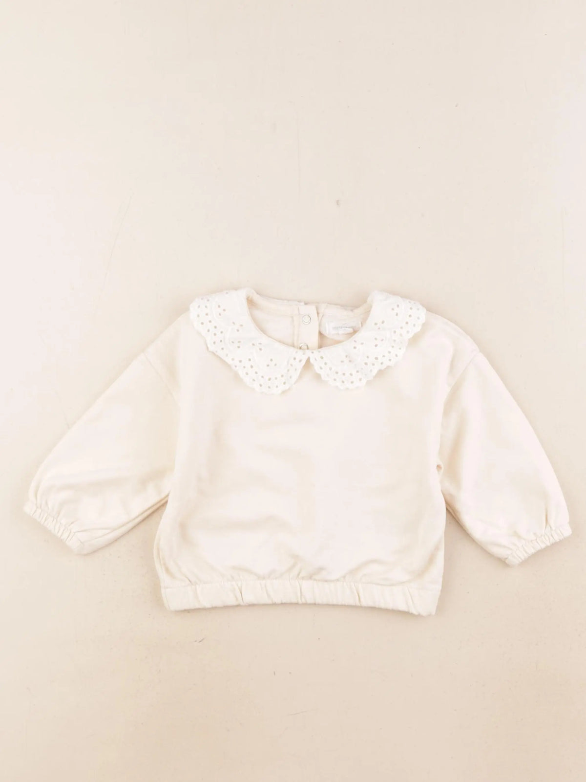 Vertbaudet - sweat beige - 9 mois