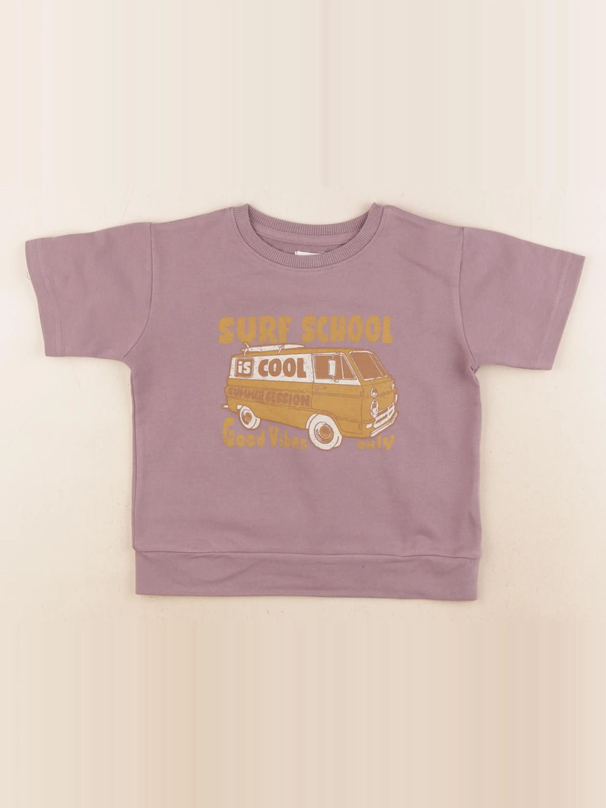 Vertbaudet - sweat manches courtes violet - 4 ans