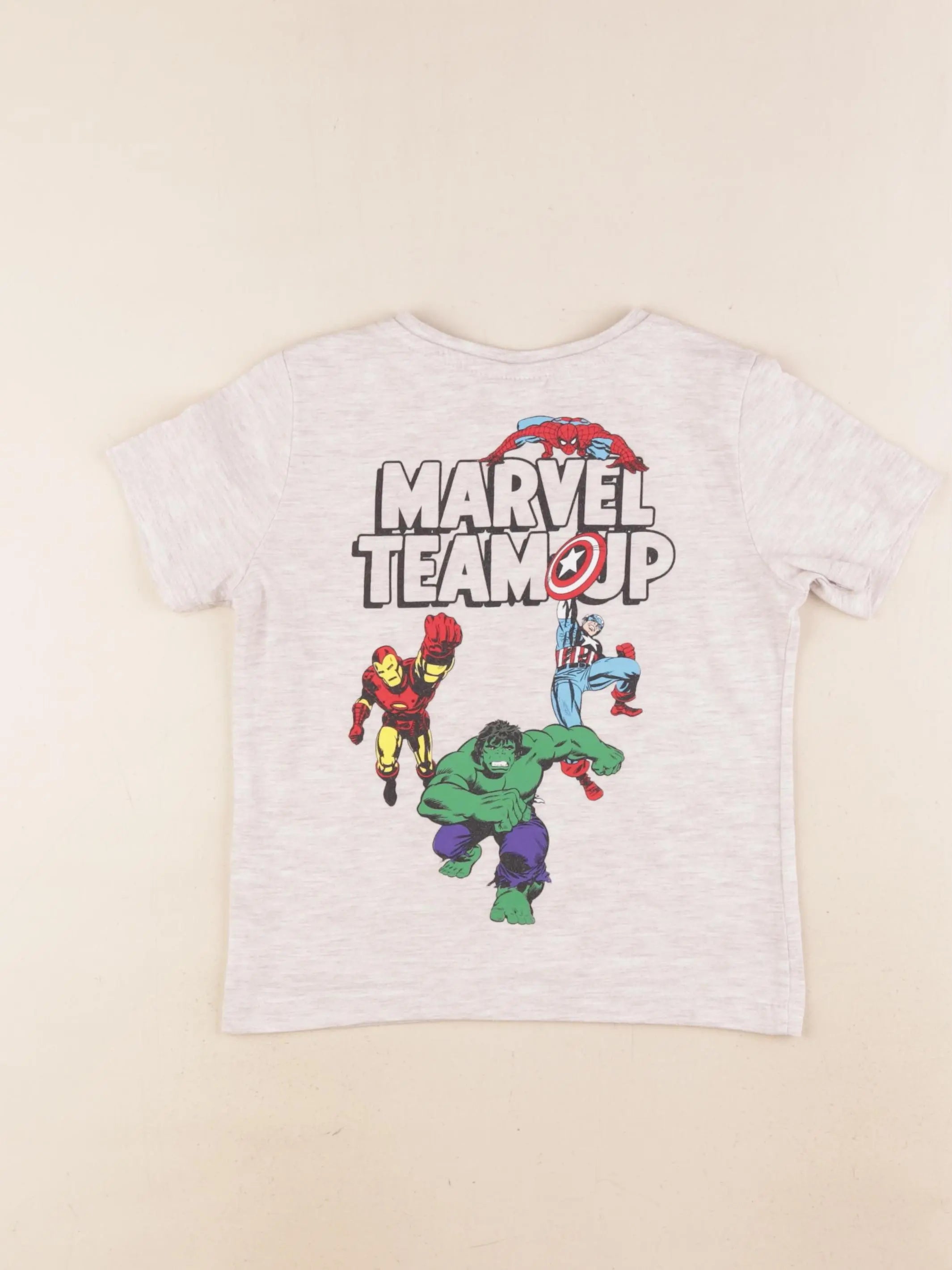 Vertbaudet - tee-shirt imprimé au dos marron - 5 ans