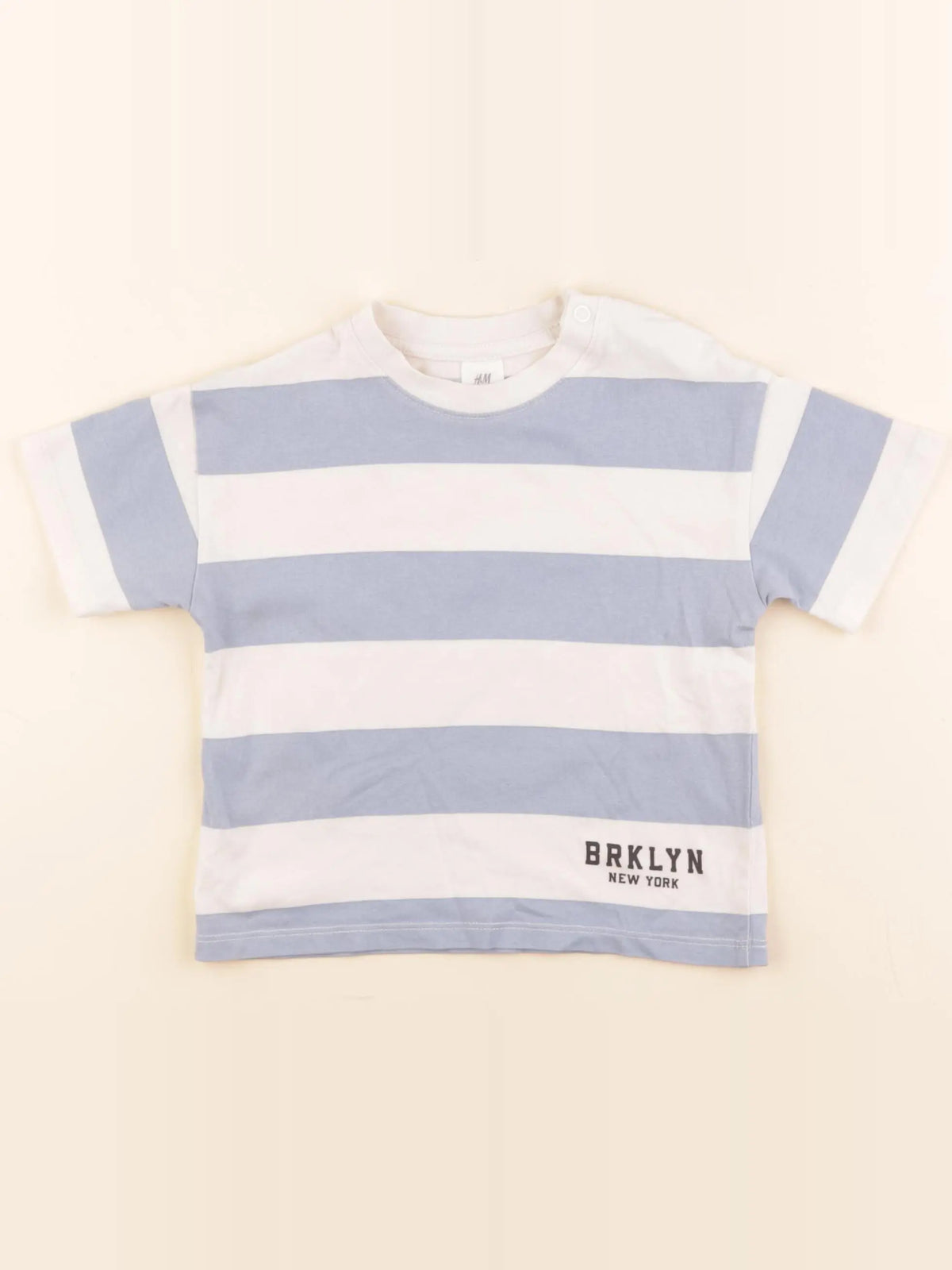 H&M - tee-shirt bleu - 12/18 mois